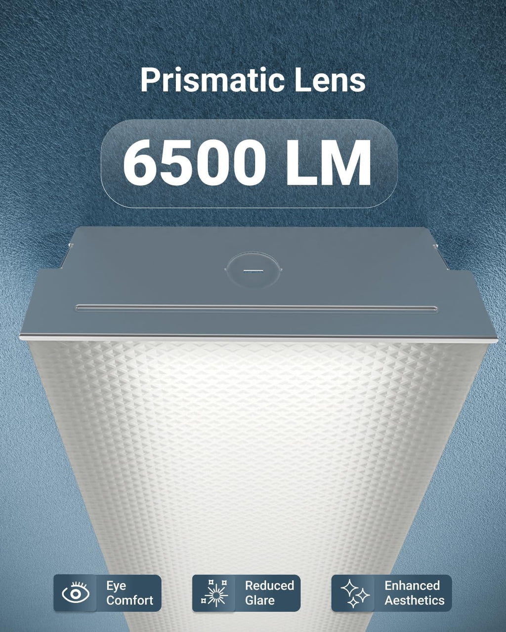 Sunc Pac Inc LE Prism Wraparoun Ceilin Light 12.5W/25W/50 Selectable 650 Lumens 3CC 4000K/5000K/6000K Linkabl Commercia Industria Warehous Garage Non-Dimmable AC120-277V ETL