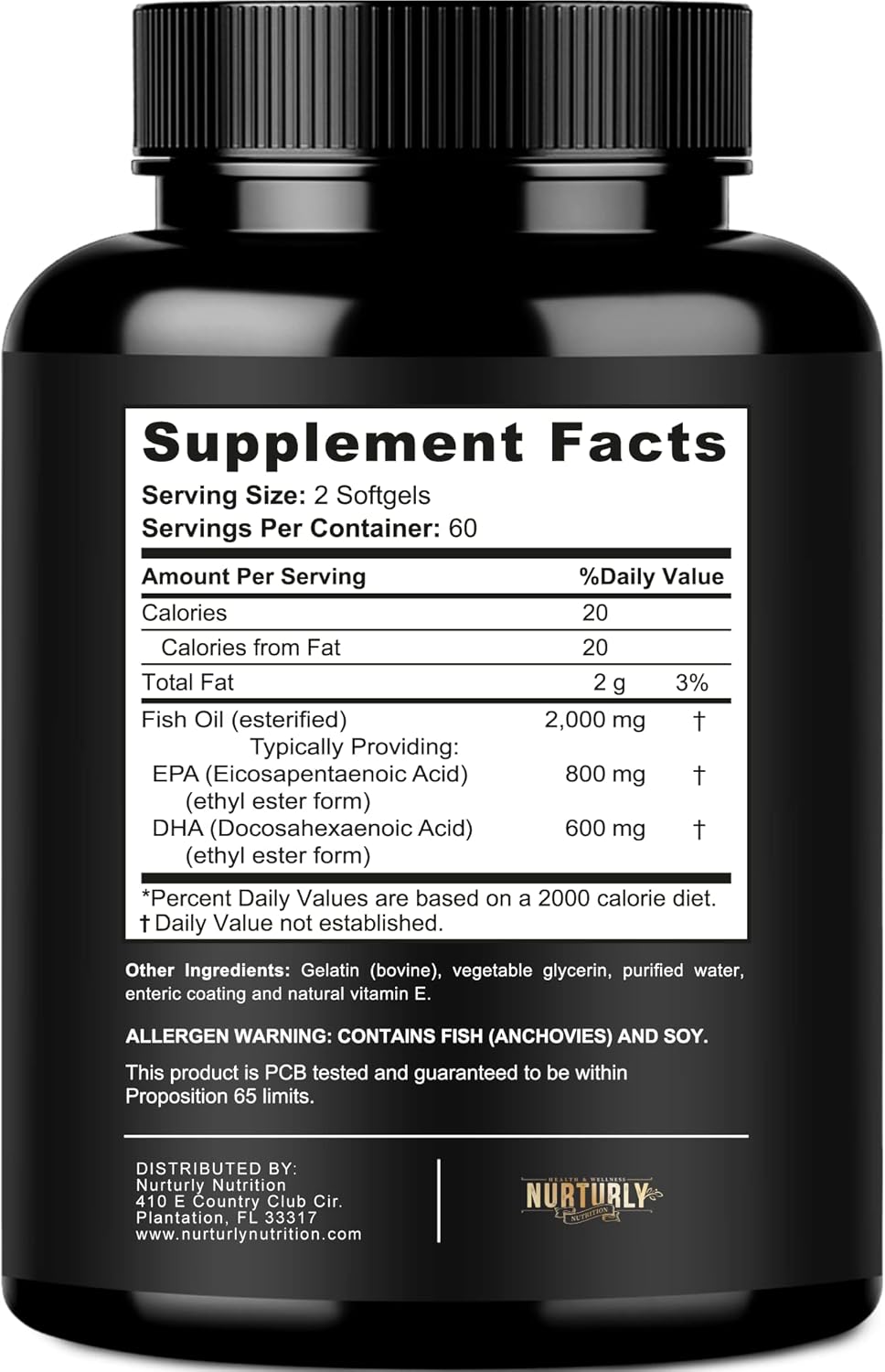 Omeg Fis Oi 2000mg 800m EP an 600m DH Enteri Coate an Burples Support Brain an Hear Burpless Non-GMO 3r Part La Teste an NS Certifie 12 Softgels