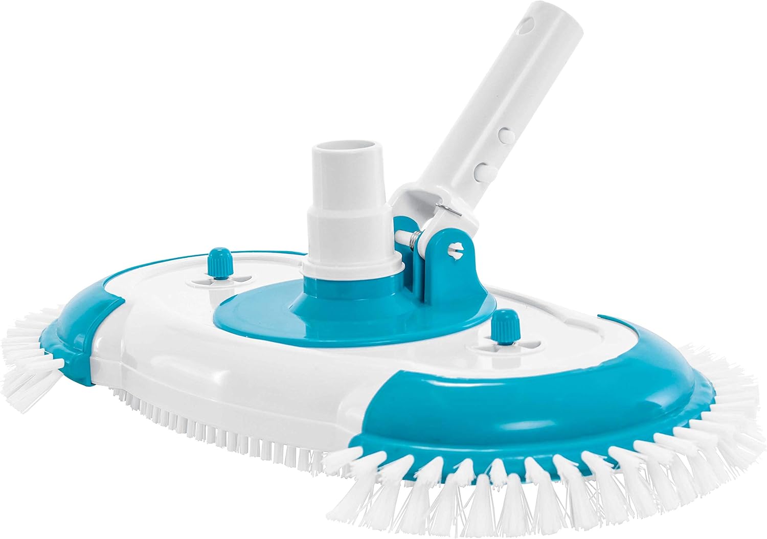 U.S. Pool Supply 13inch Weighted Pool Vacuum Head with Nylon Bristles, Swivel Hose Connection, EZ Clip Handle - Connect 1-1/4inch or 1-1/2inch Hose - Removes Debris, Cleans Floors - Safe for Vinyl Lined Pools