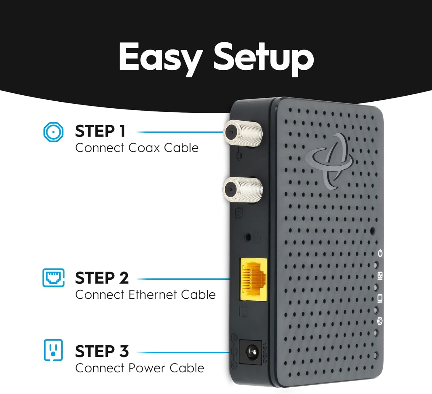 Hitron Bonded MoCA 2.5 Network Adapter (2-Pack) | Up to 1 Gbps Ethernet Network Speeds | Ideal Backbone for Streaming, and Gaming |2 HTEM4 Adapters in Kit