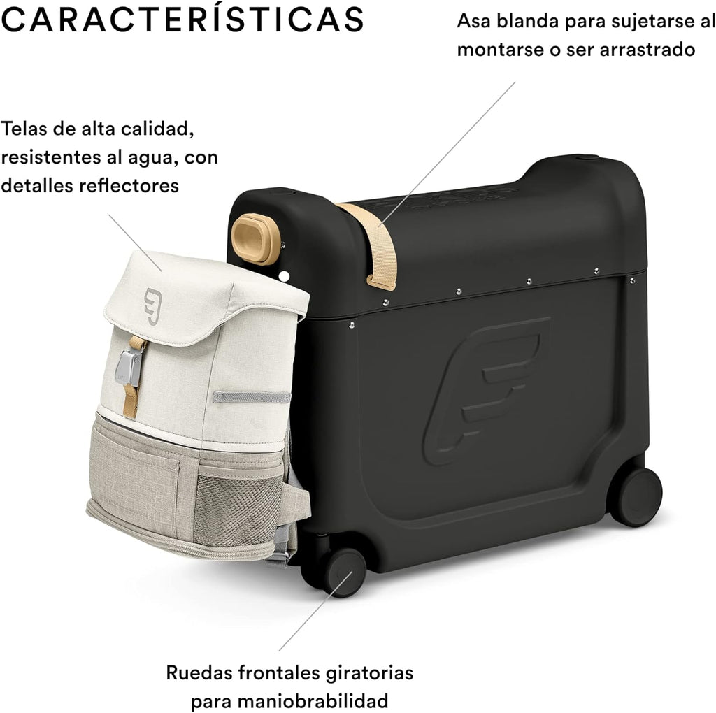 JetKid Stokk Trave Bundle Blac Include BedBo Ride-O Suitcas Backpac Bes fo Kid 2- Year Ol (U t 7 lbs)