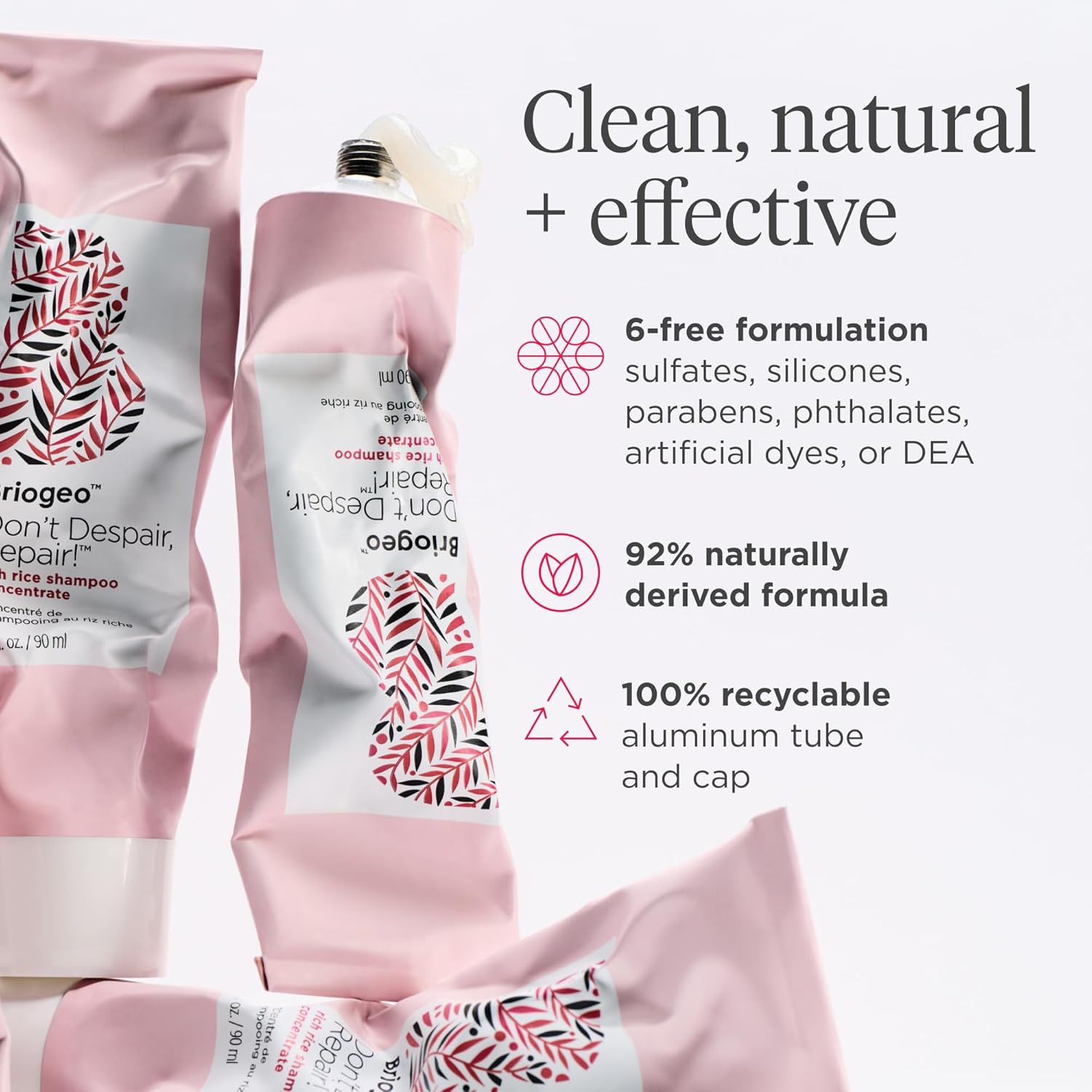 Brioge Don' Despair Repair Ric Ric Shampo Concentrate Protei Shampo fo Severel Damage Hair Water-Activate Concentrat Shampoo Vegan Cruelty-Free f oz