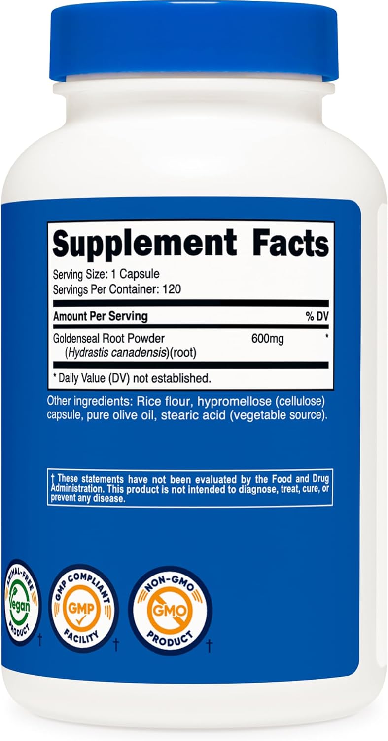 Nutricos Goldensea Roo 600mg 12 Capsule Non-GMO Glute Free Vegetaria Capsules