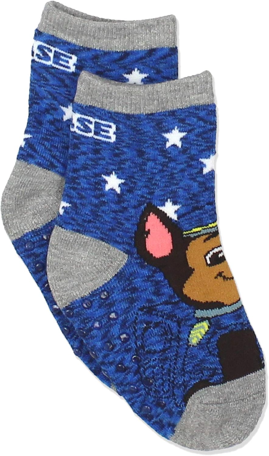 Pa Patro Boy Girl pac Sock wit Gripper (Shoe 4- (Sock 2-4) Grey/Multi)