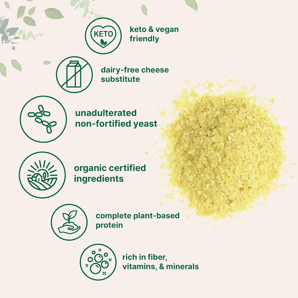 Organi Non-Fortifie Nutritiona Yeas Flakes Pound (32oz Ric i Vega Protein Vitamin Beta-glucan Ket Friendly Dair Fre Chees Substitute Non-GMO Glute Free