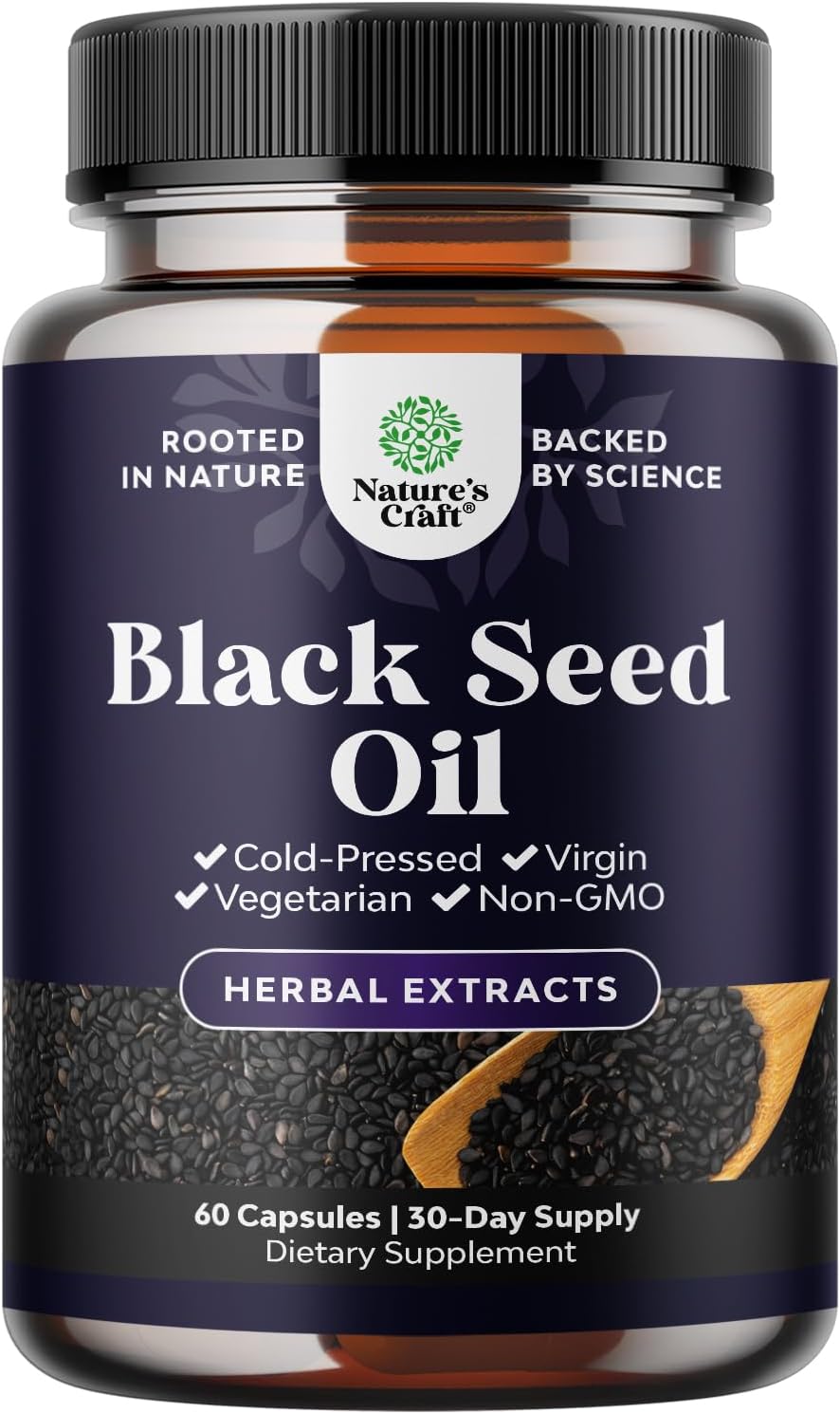 Vega Blac See Oi Capsule Col Presse Nigell Sativ Blac Cumi See Oi Capsule wit Omeg  Antioxidant an Thymoquinon fo Hai Growt Immun Suppor Join Healt an Digestion