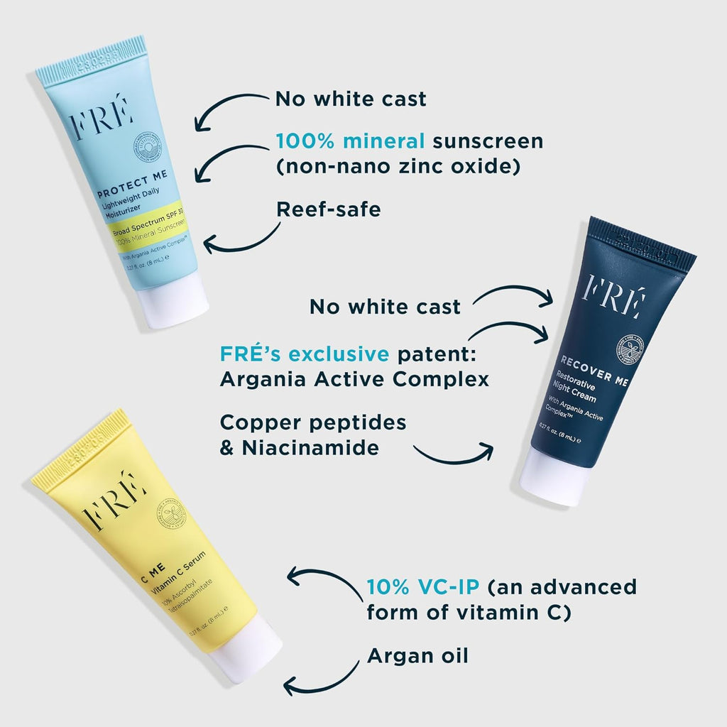 FR Delux Min Se Travel-Siz Clea Skincar Essential wit M Serum Reef-Safe Vegan Fo Fac Body