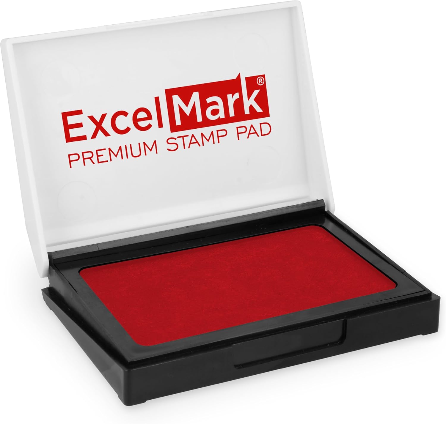 ExcelMark Ink Pad for Rubber Stamps 1-7/8inch x 3-1/8inch- Red