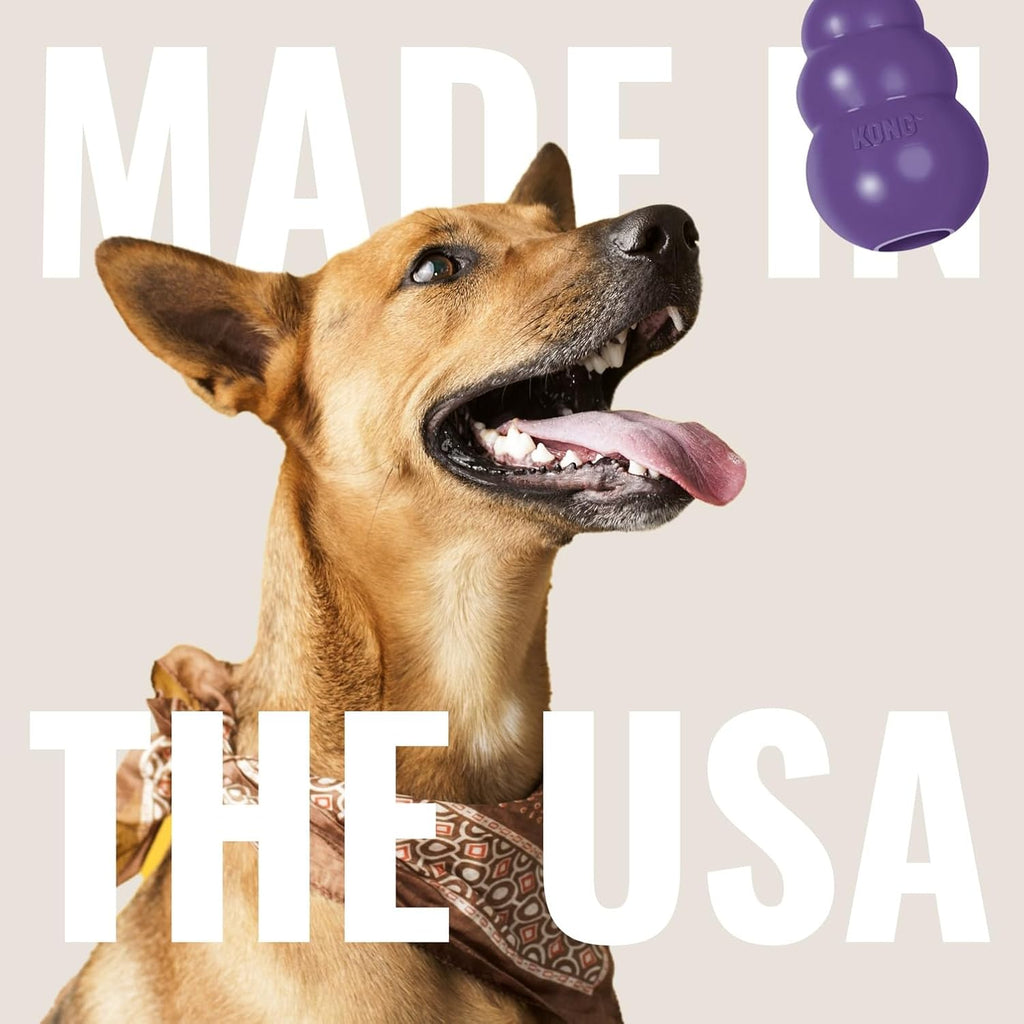 KONG Senior - Dog Toy with Gentle, Natural Rubber - Durable Dog Toy for Older Dogs - Use Treats with Stuffable Chew Toy - Treat Toy for Chewing Fetching - for Large Dogs