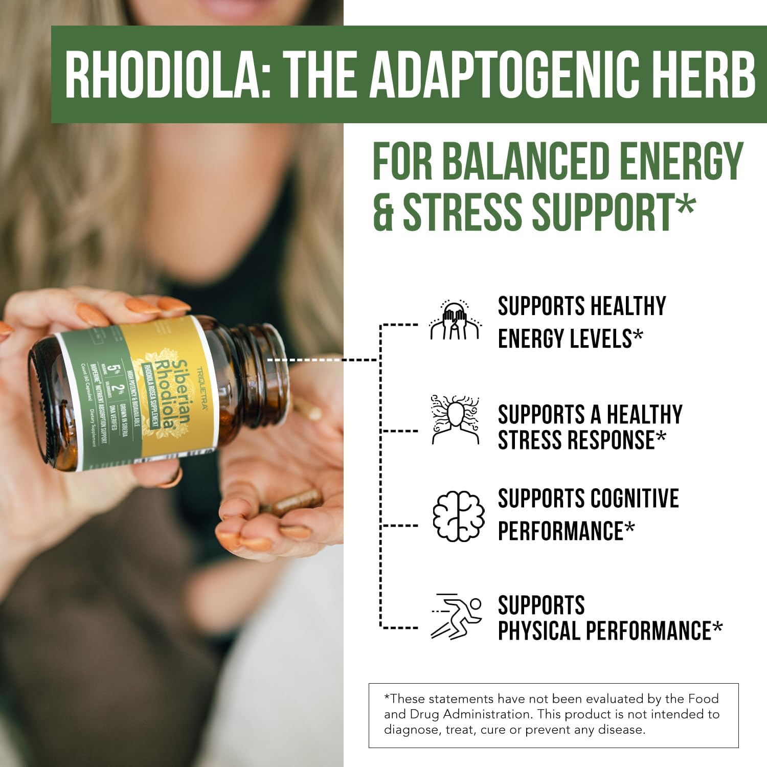 Ma Strengt Siberia Rhodiola? Rhodiol Rose 5 Rosavins 2 Salidrosid BioPerine fo Enhance Absorptio Help Suppor Stress Energ Focus Grow i Siberia DN Verifie (6 Capsules)