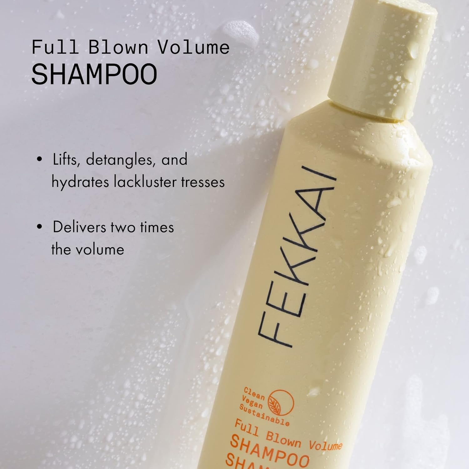 FEKKA Ful Blow Volum Shampo ( oz Conditione ( oz Add Lif Bod fo Lastin Volum Fo Fin o Fla Hai Vegan Cruelty-Free