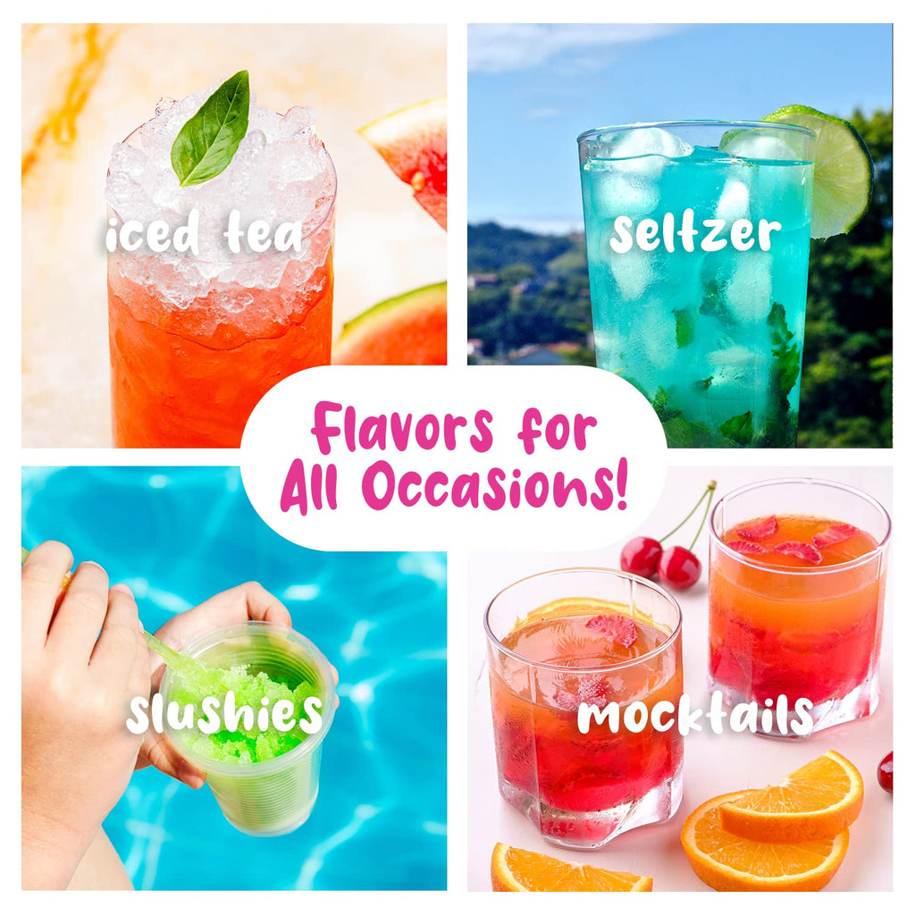 Hawaiia Shave Ic Syru Pin 6-pack Sou Cherry Sou Grape Sou Blu Raspberry Sou Gree Apple Sou Watermelon Sou Strawberr fo Slushies Italia Soda Seltzers Popsicles an More