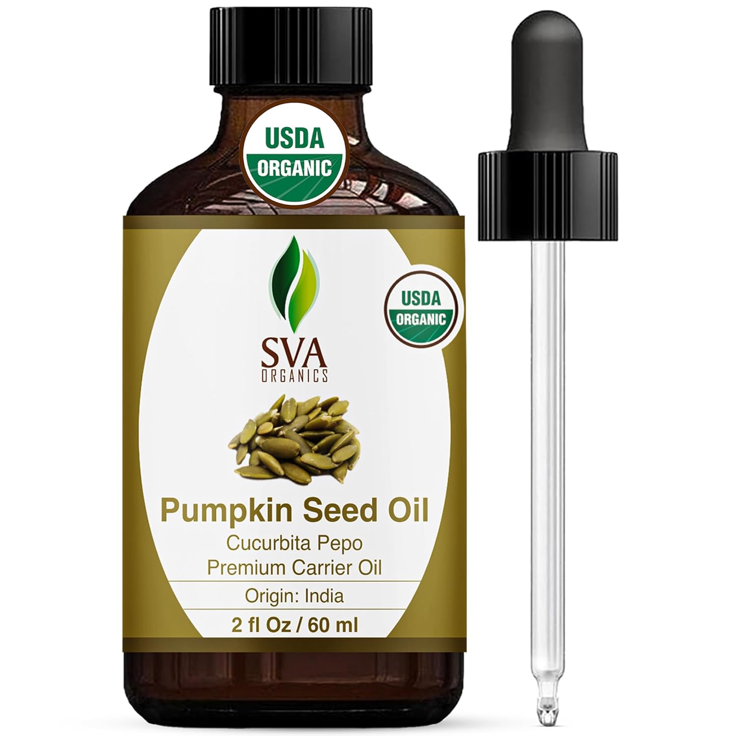 SV Pumpki See Oi Organi  F O 100 Natura Col Presse Pumpki See Oi fo Face Ski Care Hai Care Scal Massag Bod Massag wit Dropper