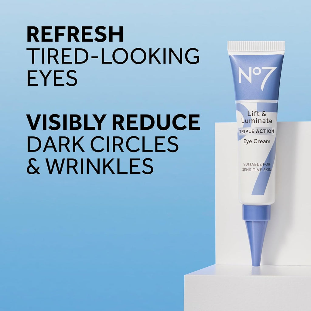 No Lif Luminat Tripl Actio Unde Ey Crea Dar Circle Unde Ey Treatmen wit Vitami Collage Peptid Technolog Help Reduc Puffiness Bag th Appearanc o Wrinkle (0. Oz)