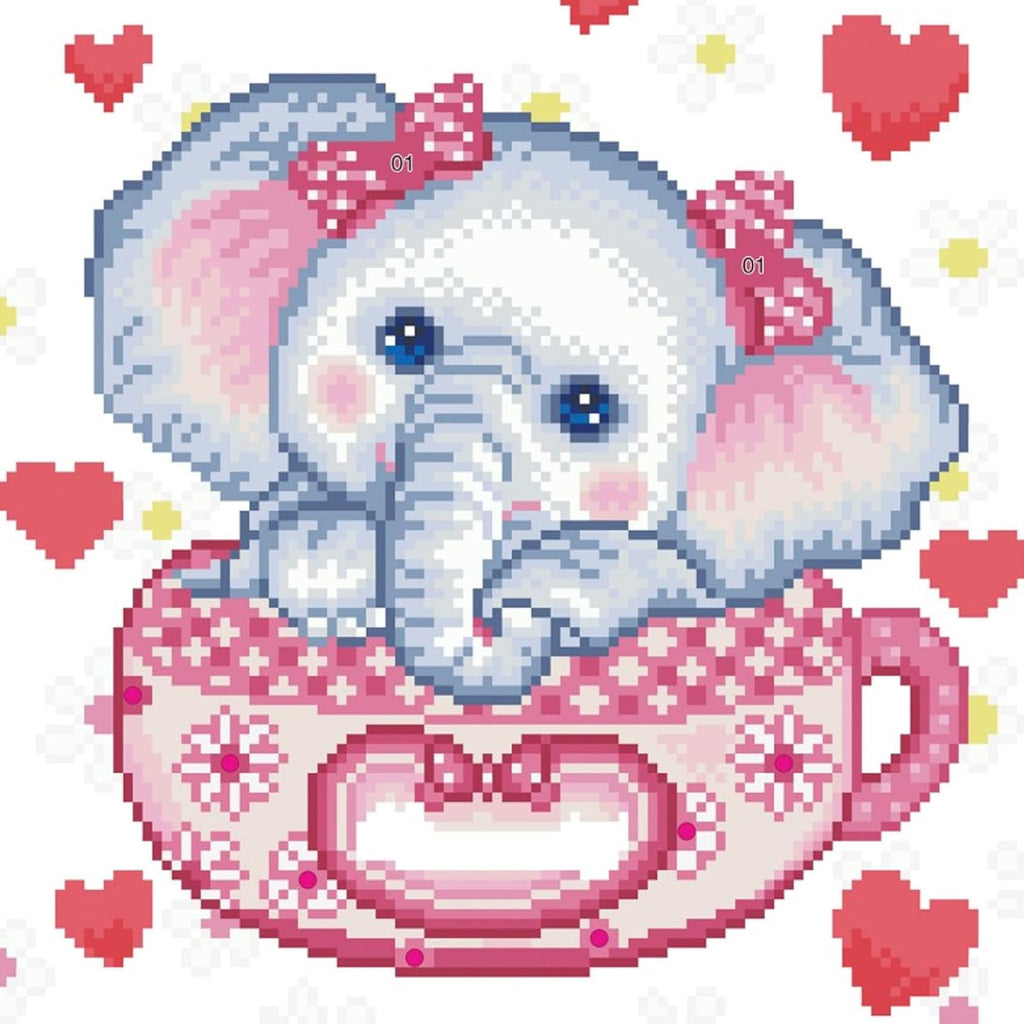 DIAMON DOT Charit Elephan Diamon Paintin Kit fo Adult Diamon Ar Kit Relaxin Creativ Craf Ki wit Dot Gem 12inchx12inch