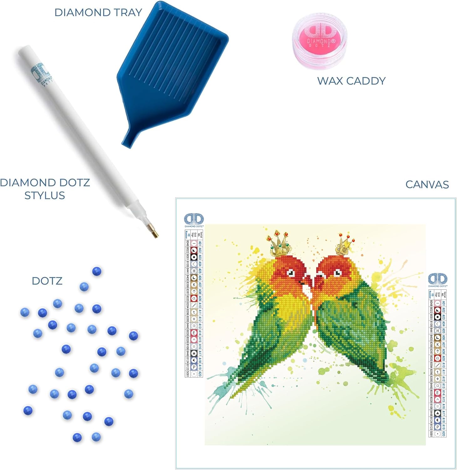 DIAMON DOT Lov Bird Diamon Paintin Kit fo Adult Diamon Ar Kit Relaxin Creativ Craf Ki wit Dot Gem 12x12