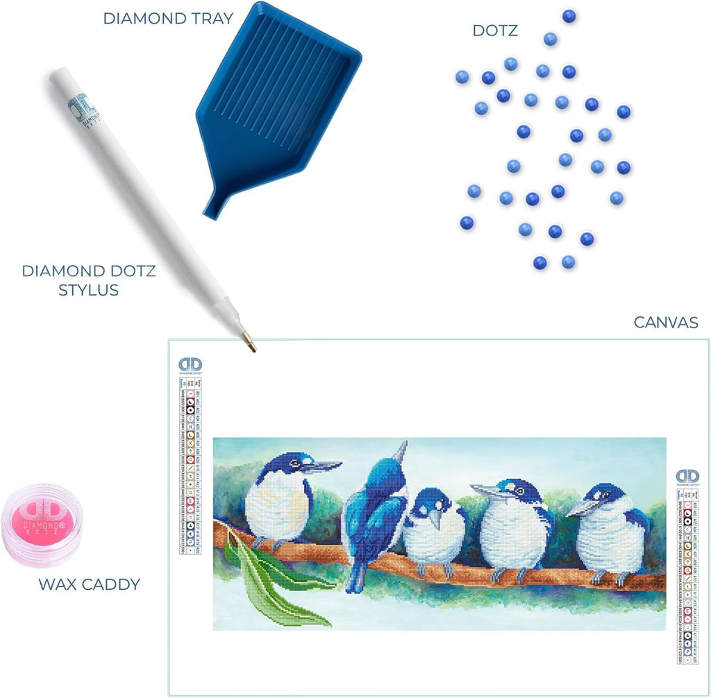 Diamon Dot Kingfishe Bir Diamon Paintin Kit fo Adult Diamon Ar Kit Relaxin Creativ Craf Ki wit Dot Gem 14.6inchx34.3inch