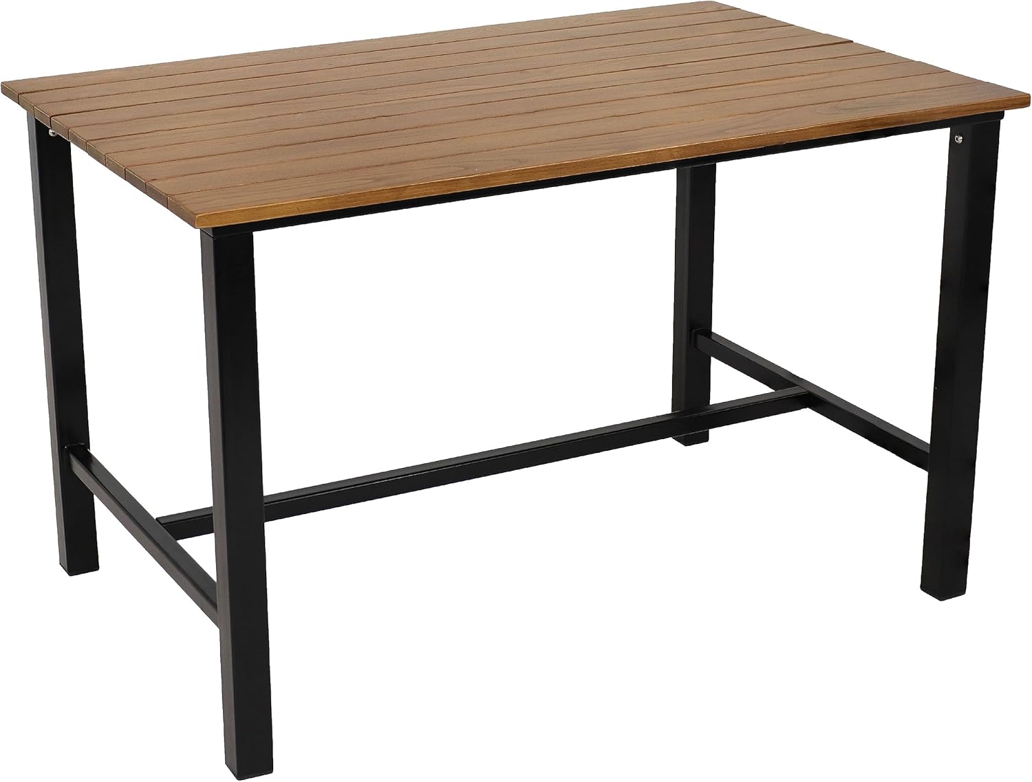 Sunnydaz 4-Perso Soli Woo Rectangl Pati Dinin Tabl fo Indoo o Outdoo Us 47.25inc  31.25inc D