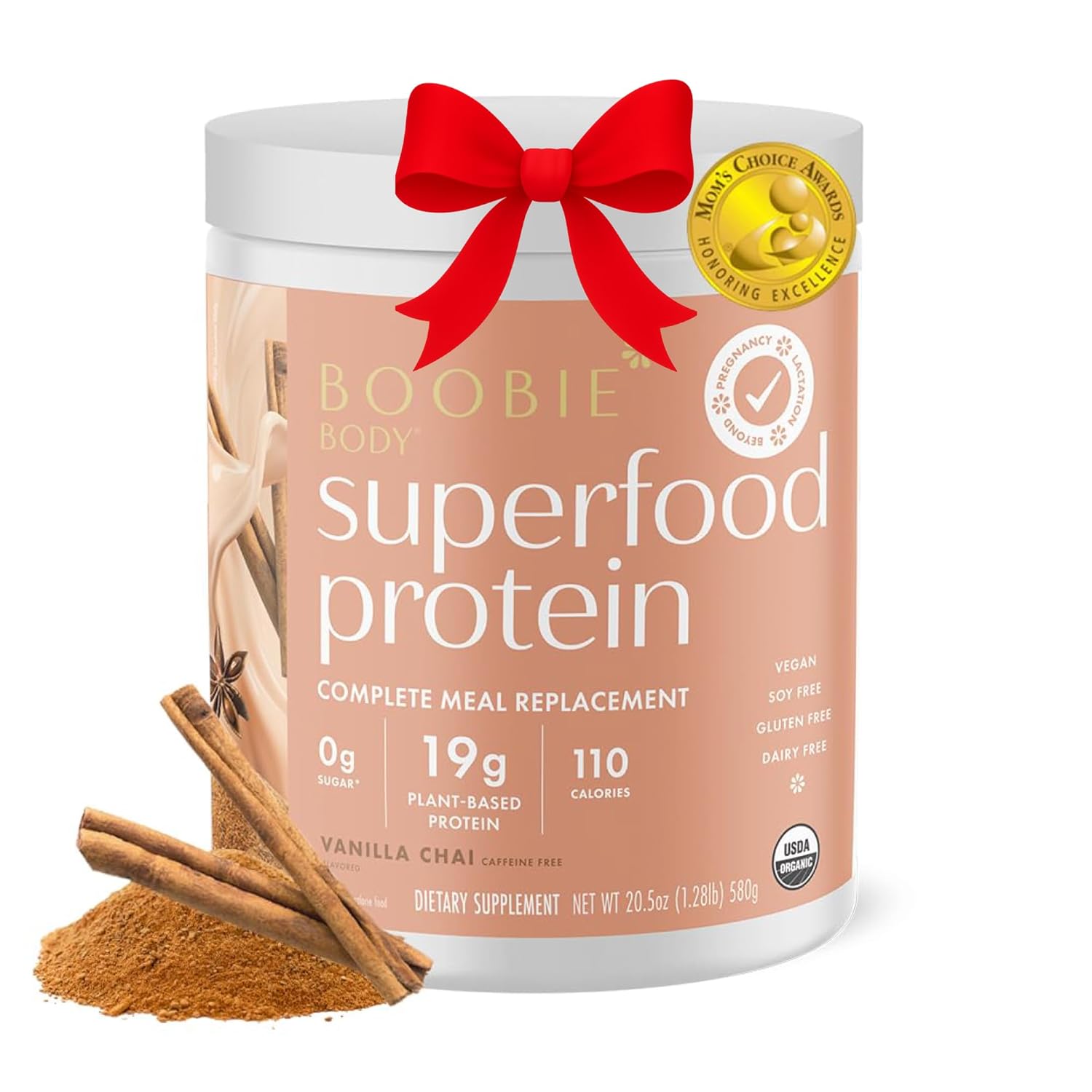 Body Superfood Protein Pregnancy and Postpartum Meal Replacement Shake, Vanilla Chai Flavor | 19g Protein | Safe for Lactation Motherhood | Organic, Vegan, Zero Sugar, 1 Tub (20 Servings)