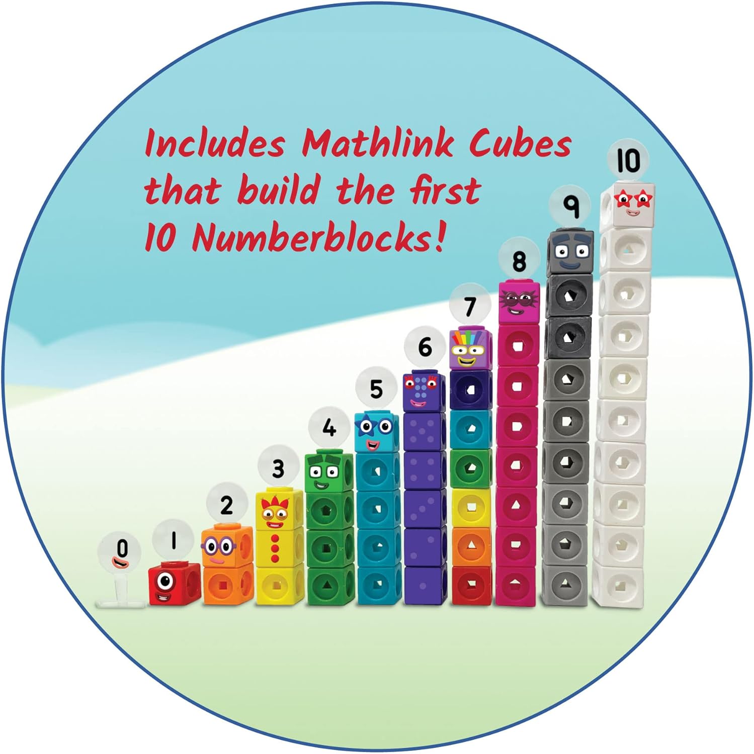 hand2min MathLin Cube Numberblock 1-1 Activit Set 3 Preschoo Learnin Activities Countin Blocks Linkin Cubes Educationa Toy fo Kids Numbe Games Mat Manipulative Kindergarten