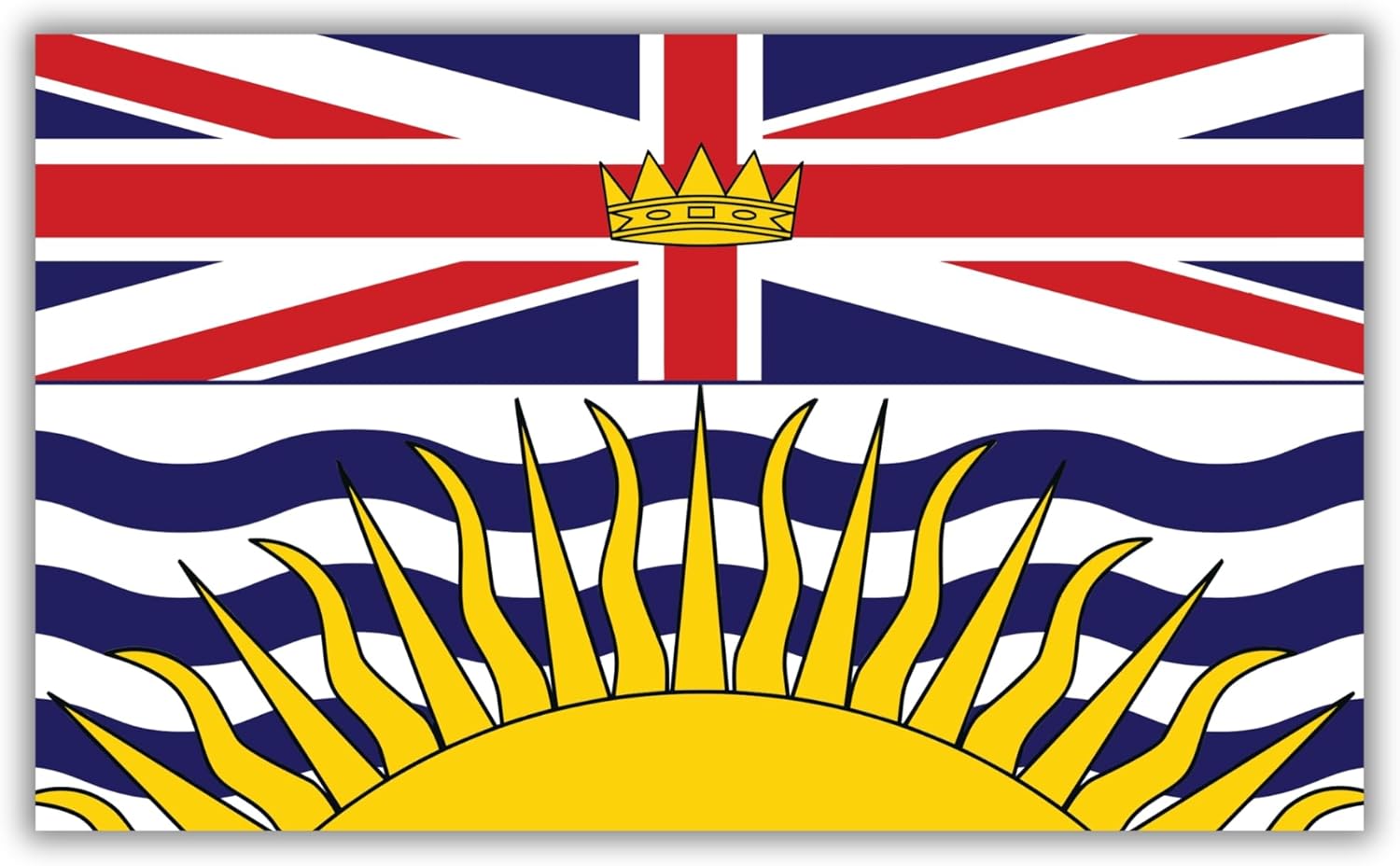Magne M U Britis Columbi Fla Magnet 4x Inches Flexibl Magneti Decal Heav Dut Magne Viny fo Car Truck SUV Fridge Locker Canadia Provinc Souvenir Mad i USA