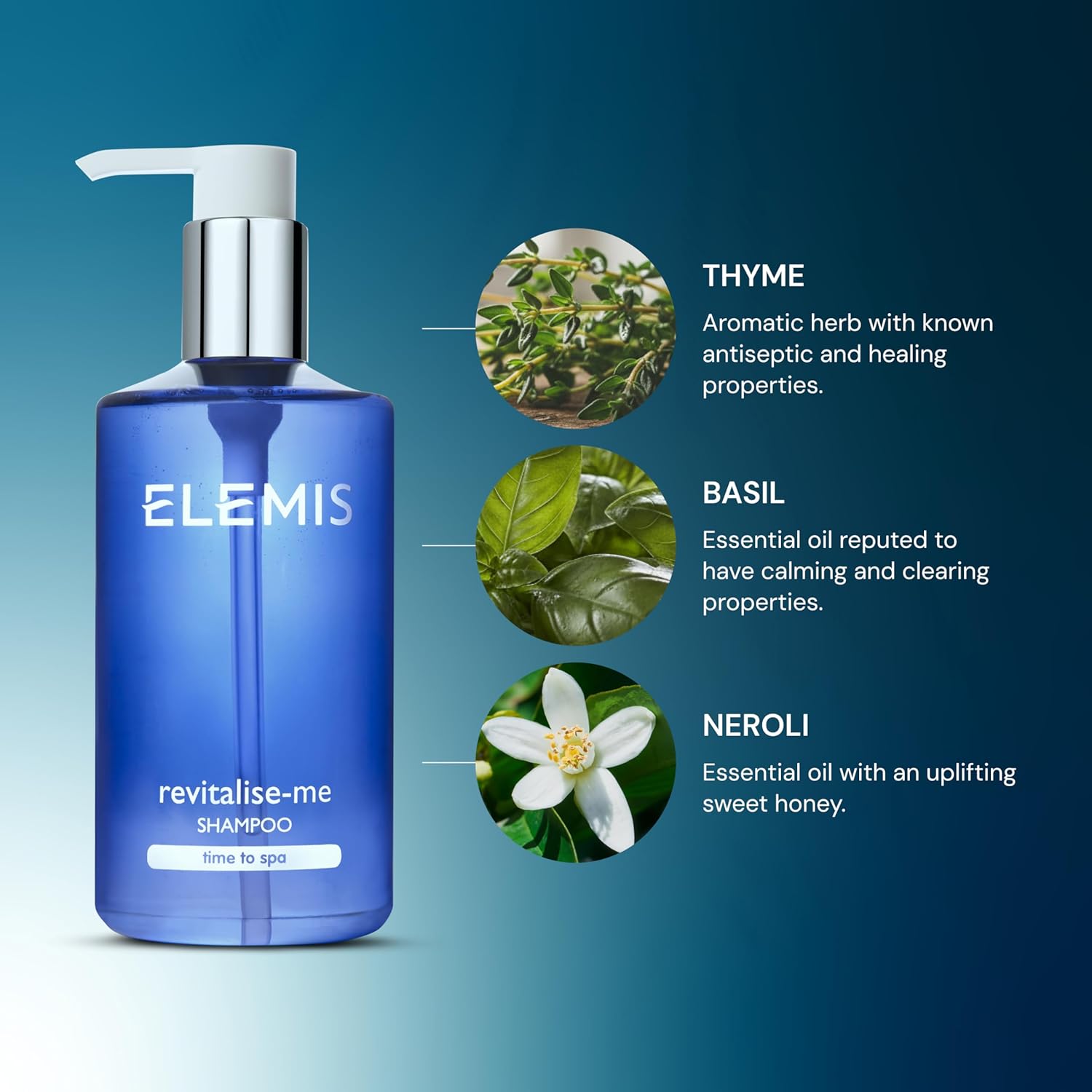 ELEMI Revitalize-M Shampo wit Basil,Thym scent 10. F Oz