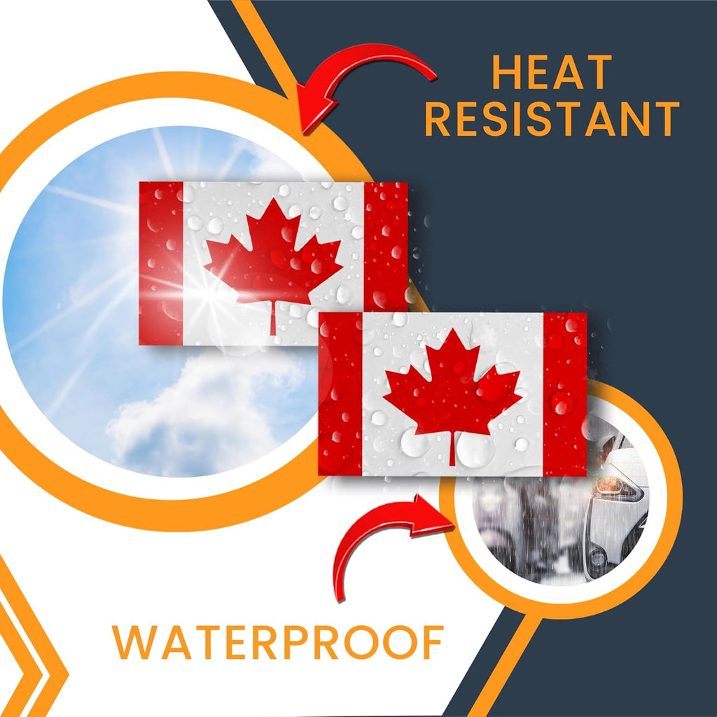 Canad Fla Bumpe Sticker  Pac 3x Inc Viny Adhesiv Decal fo Cars Trucks Laptops Toolboxe Weatherproo Outdoo Canad Fla Sticker Mad i USA
