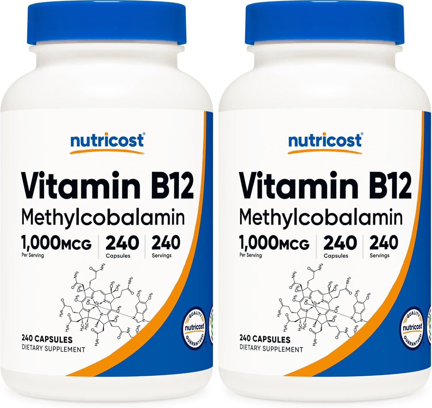 Nutricost Vitamin B12 (Methylcobalamin) 1000mcg, 120 Capsules - Vegetarian, Non-GMO & Gluten Free B12 Supplement