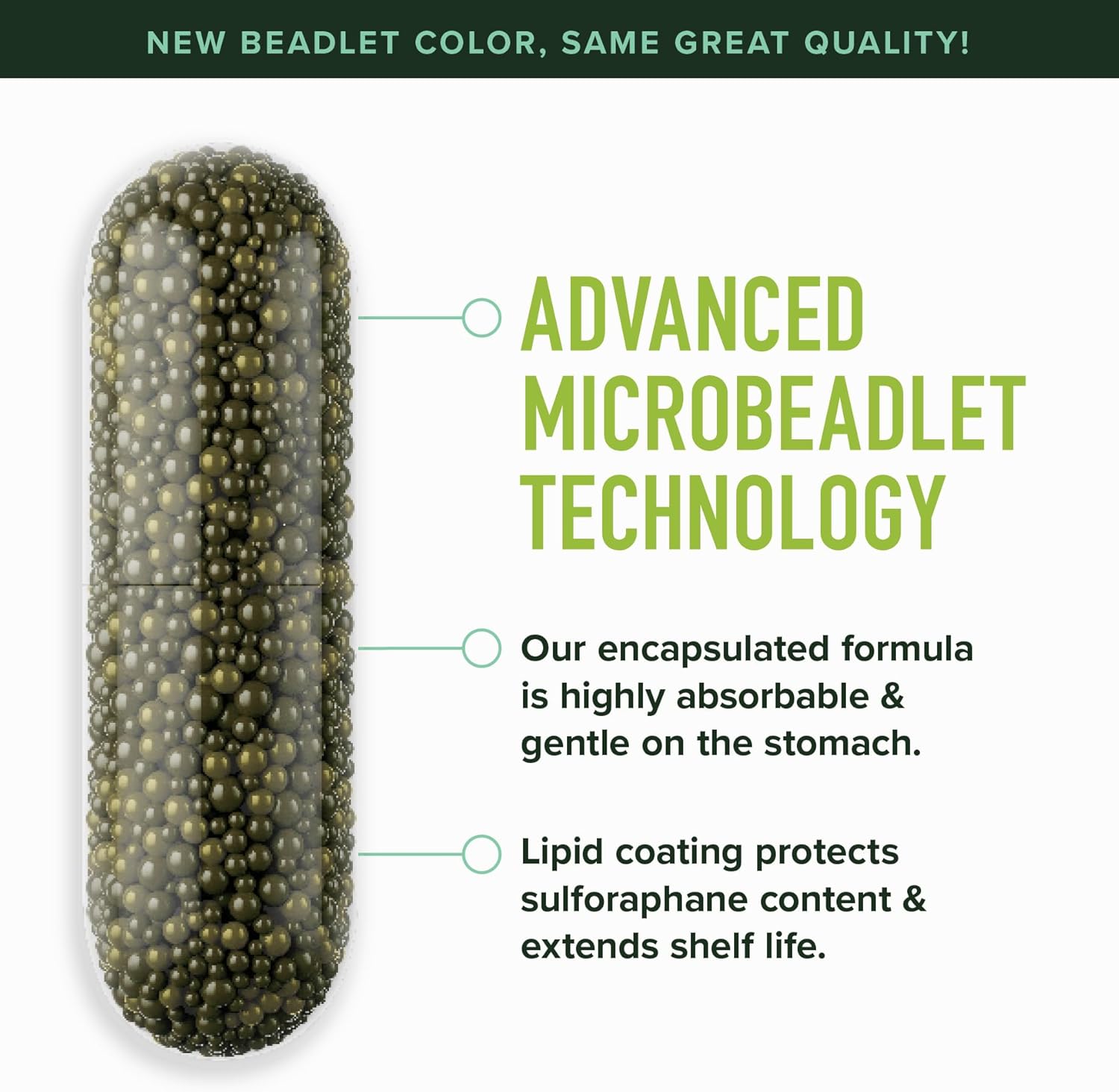 50M Sulforaphan Supplemen fro Broccol Sprout NRF Activation Cellula Healt Immun Suppor Glucoraphanin Myrosinas Antioxidant Third-Part Teste 6 Broccol See Microbeadlets