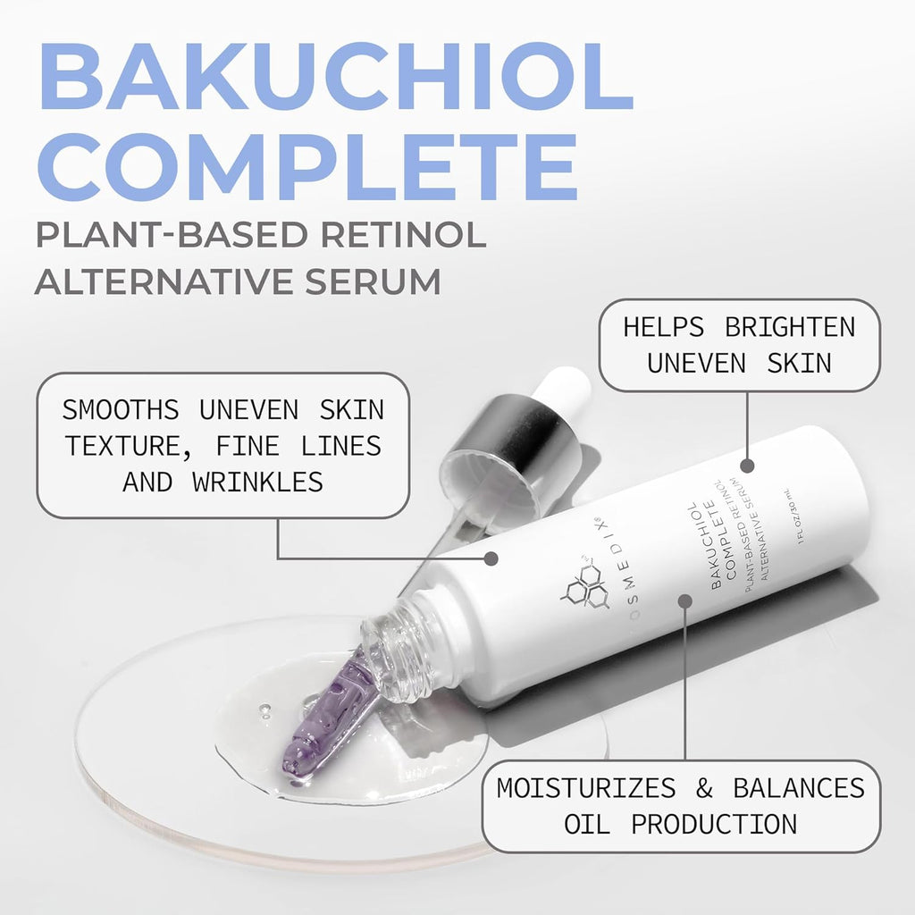 COSMEDI Bakuchio Complet Plant-Base Retino Alternativ Fac Seru Hydratin Seru fo Fin Lines Wrinkle Uneve Ski Ton Facia Ski Car fo Brighter Firme Fresh-Lookin Skin