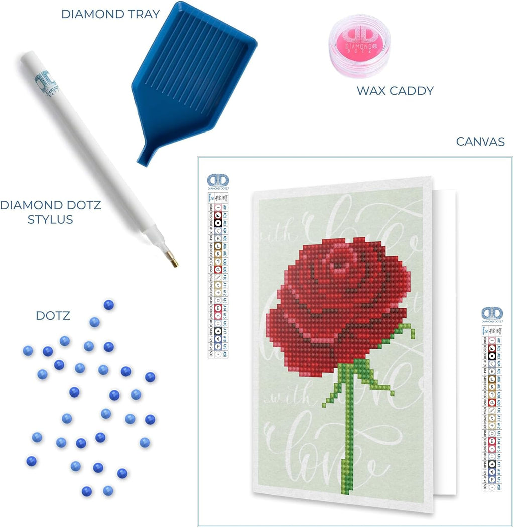 DIAMON DOT Lov Ros Car Diamon Paintin Kit fo Adult Diamon Ar Kit Relaxin Creativ Craf Ki wit Dot Gems