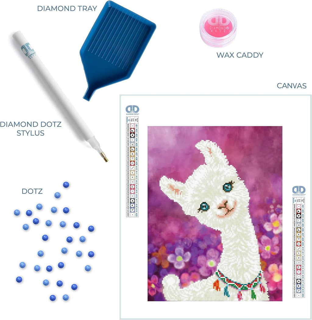 DIAMON DOT Lul Llam wit Fram Anima Diamon Paintin Kit fo Adult Diamon Ar Kit Relaxin Creativ Craf Ki wit Dot Gem 12.6inchx16.5inch