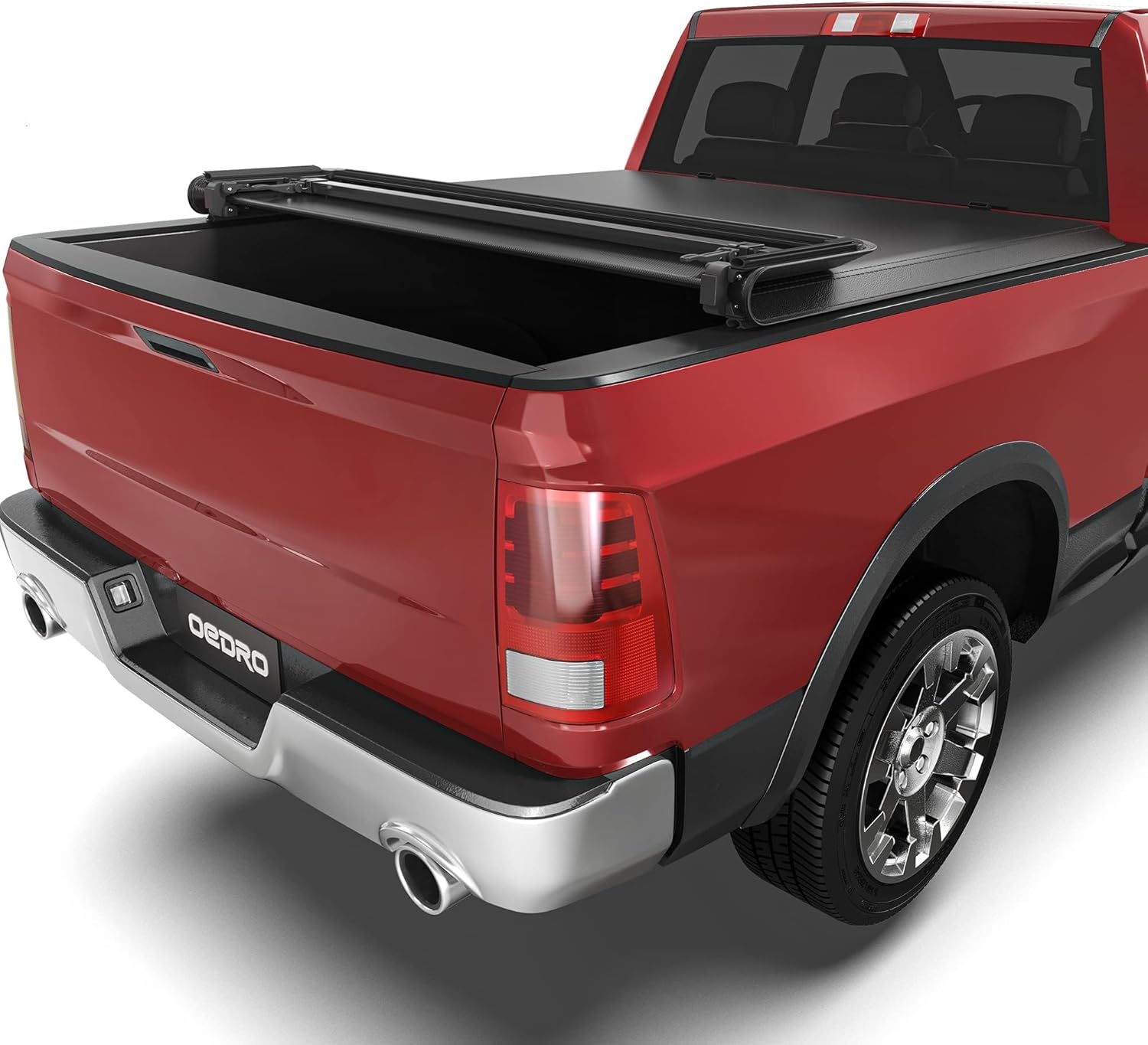Soft Quad Fold Truck Bed Tonneau Cover Fits for Dodge Ram 1500 Classic 2002-2023, Fits for Dodge Ram 2500 3500 2003-2025 8 Ft Bed w/o Rambox