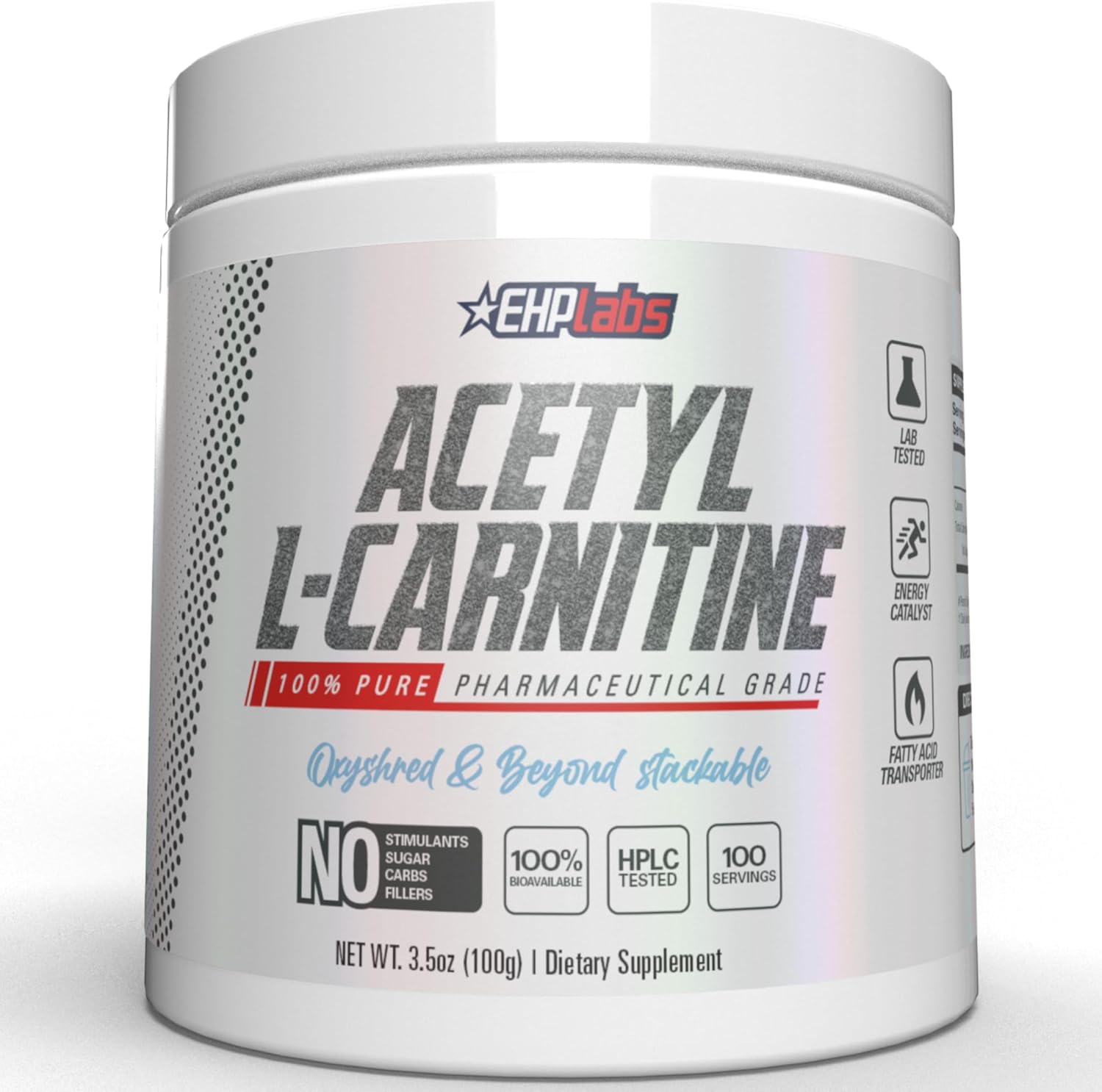 EH Lab Acety Carnitin Powde Support Natura Energ Production Assist i Health Brai Function Support Hear Health Vegan Glute Free No GM 10 Servings