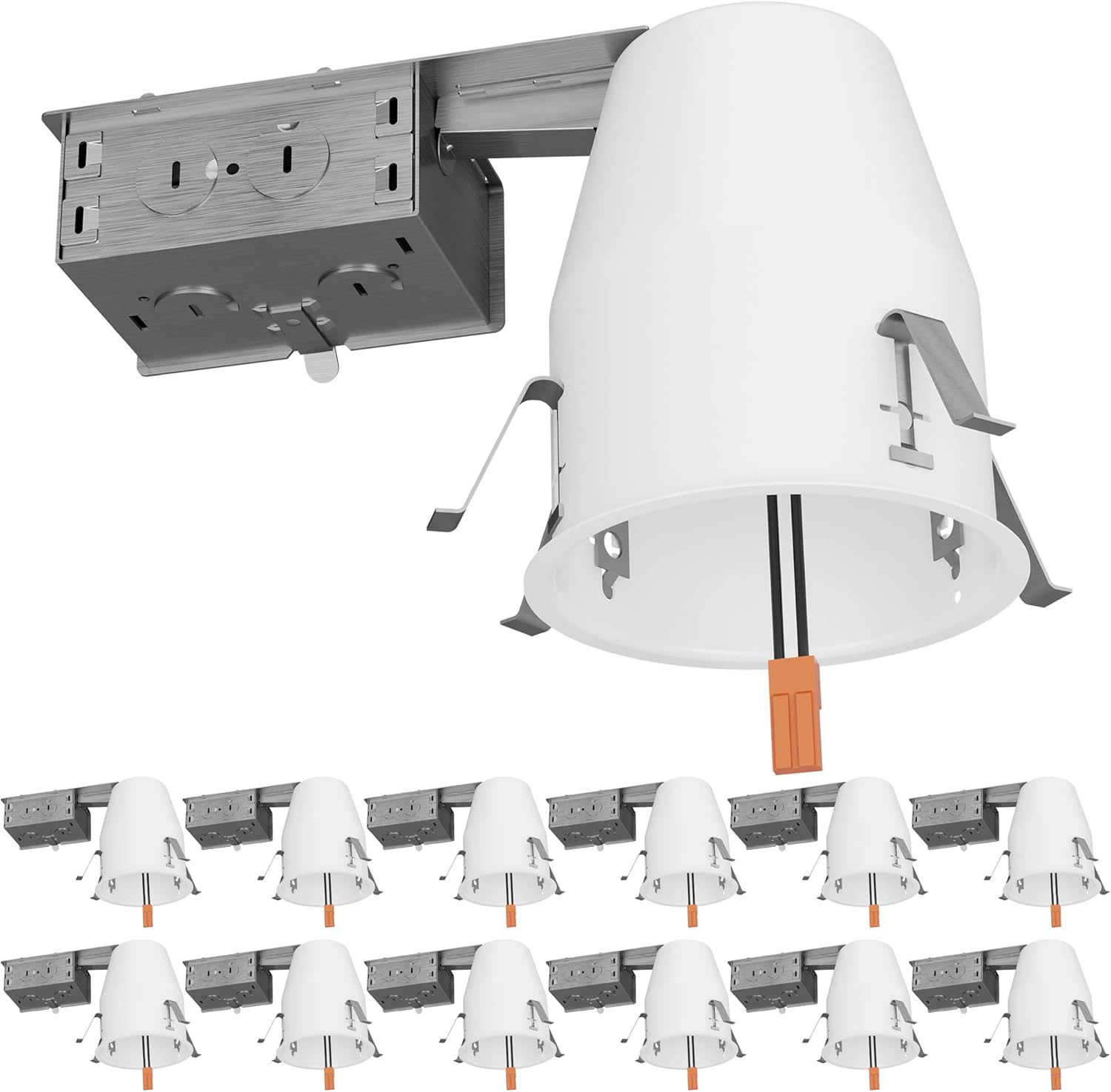 Sunc 1 Pac Inc Recesse Lightin Housin Can Remode Ai Tigh Ceilin Cans 120-277V,Har Wired TP2 Connecto Included Eas Install I Rate UL