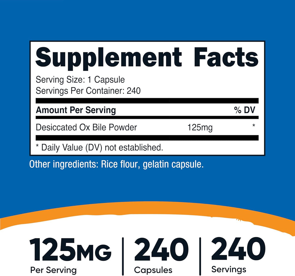 Nutricos O Bil Capsule 125mg 24 Capsule Non-GMO