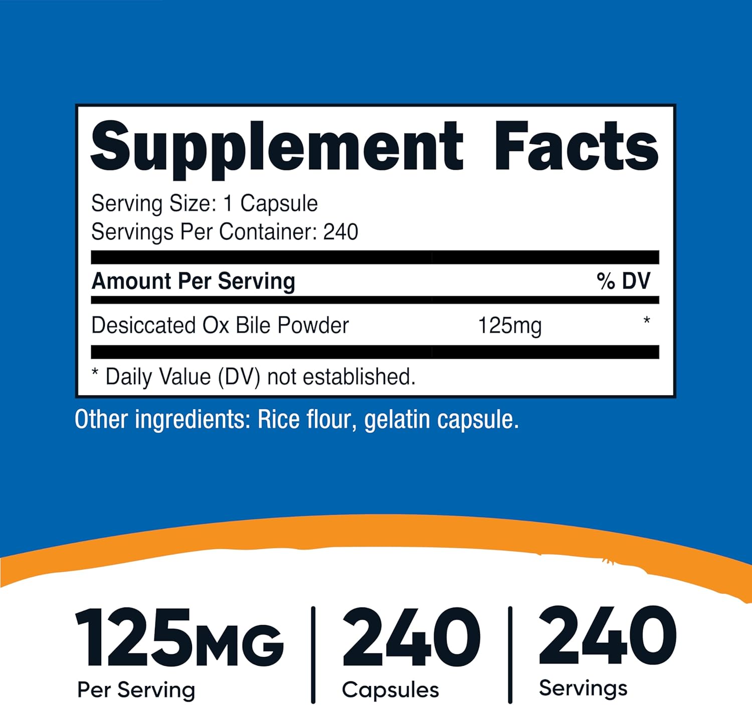 Nutricos O Bil Capsule 125mg 24 Capsule Non-GMO