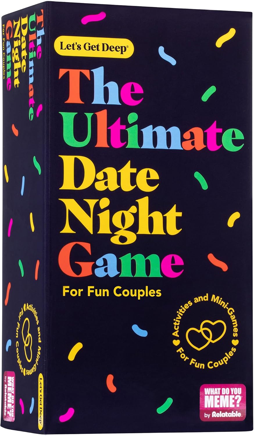 The Ultimate Date Night Game by Relatable, Great for Couples Games and Stay at Home Date Night Ideas, From The Makers of Let's Get Deep Relationship Card Game, Includes 300 Cards Spinner