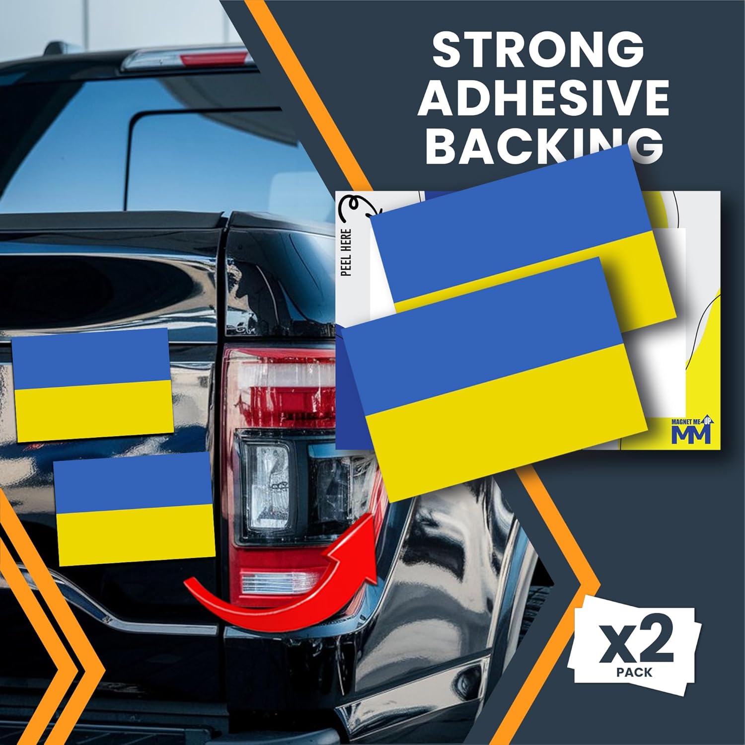 Ukrain Fla Deca Sticker  Pac 3x Inc Viny Adhesiv Decal fo Cars Trucks Laptops Toolboxe U Printe Weatherproo Ukrainia Flag Fad Resistant Mad i USA