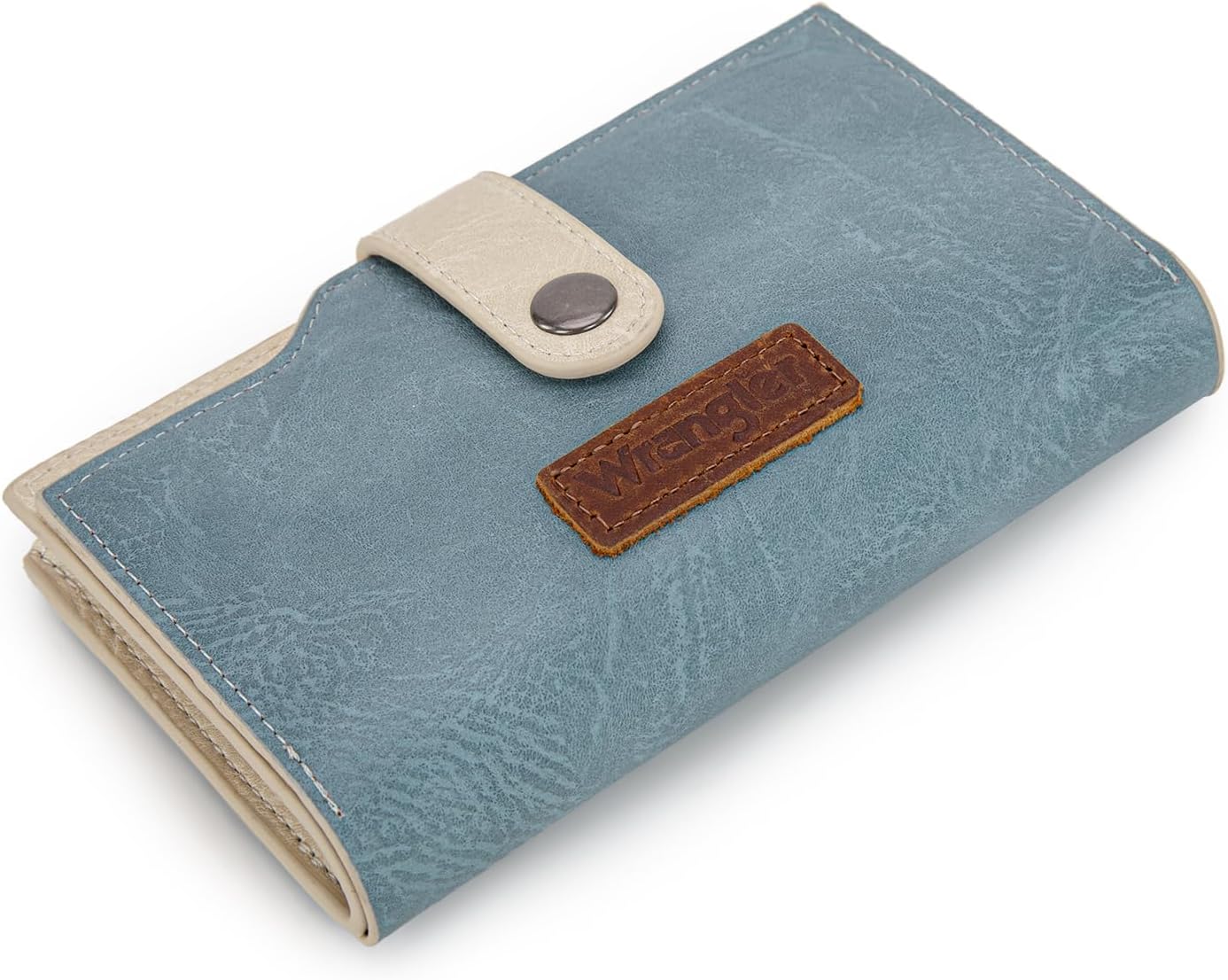 Wrangler Wallet for Women Bifold Card Holder with Zipper and ID Window