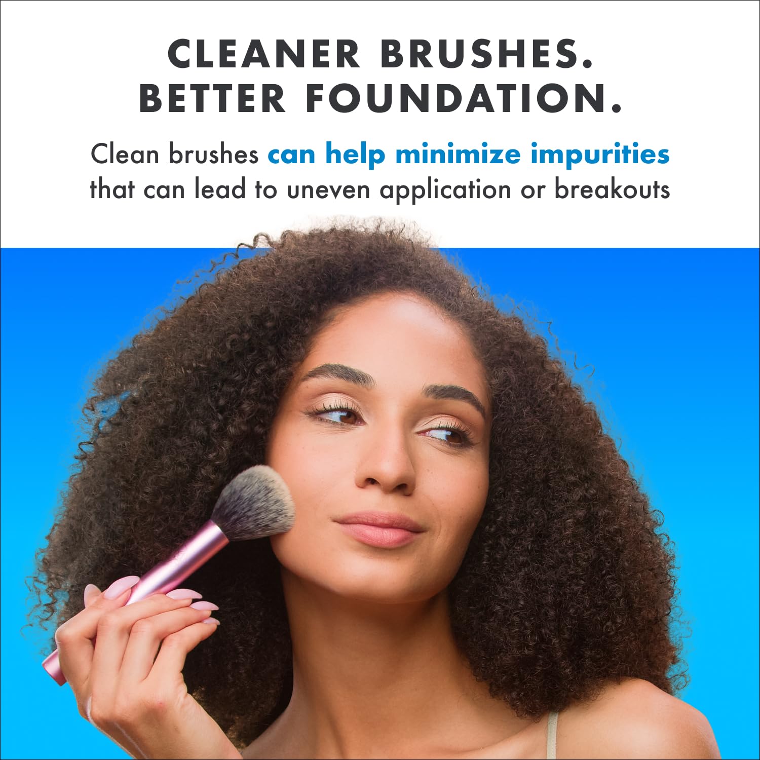 Cinem Secret Origina Blu Vanill Makeu Brus Cleane Solutio Spra Comb Professiona Cleanse fo Makeu Brushe Quick-Dryin Rinse-Fre Remove Built-U Mak U (1 f o f oz)
