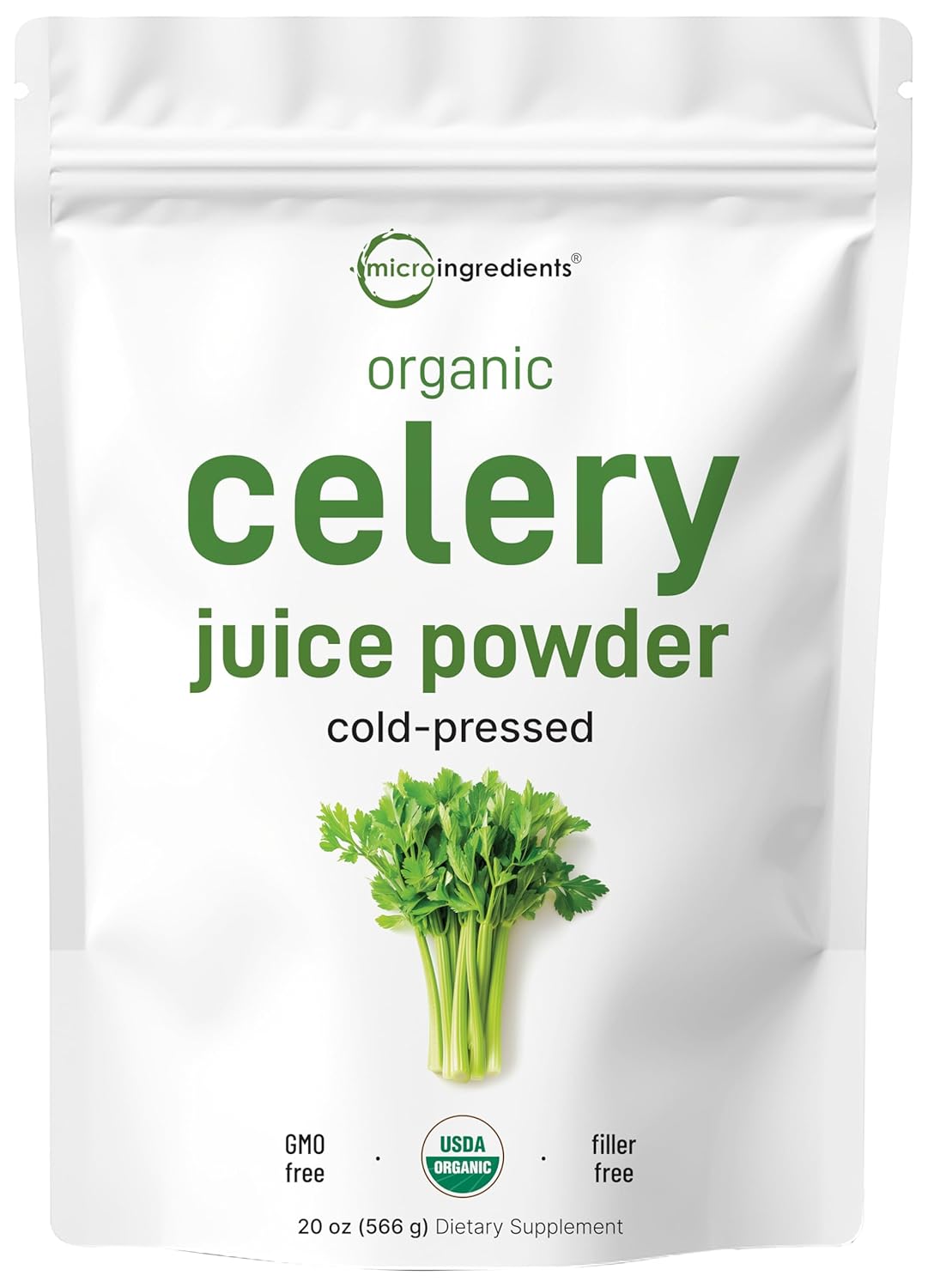 Organi Celer Juic Powder 2 Ounc (1.2 Pound) 7 Serving Celer Deto an Col Pressed Boost Immun System Energ an Support Gu Health Ric i Immun Vitami an Minerals Vegan