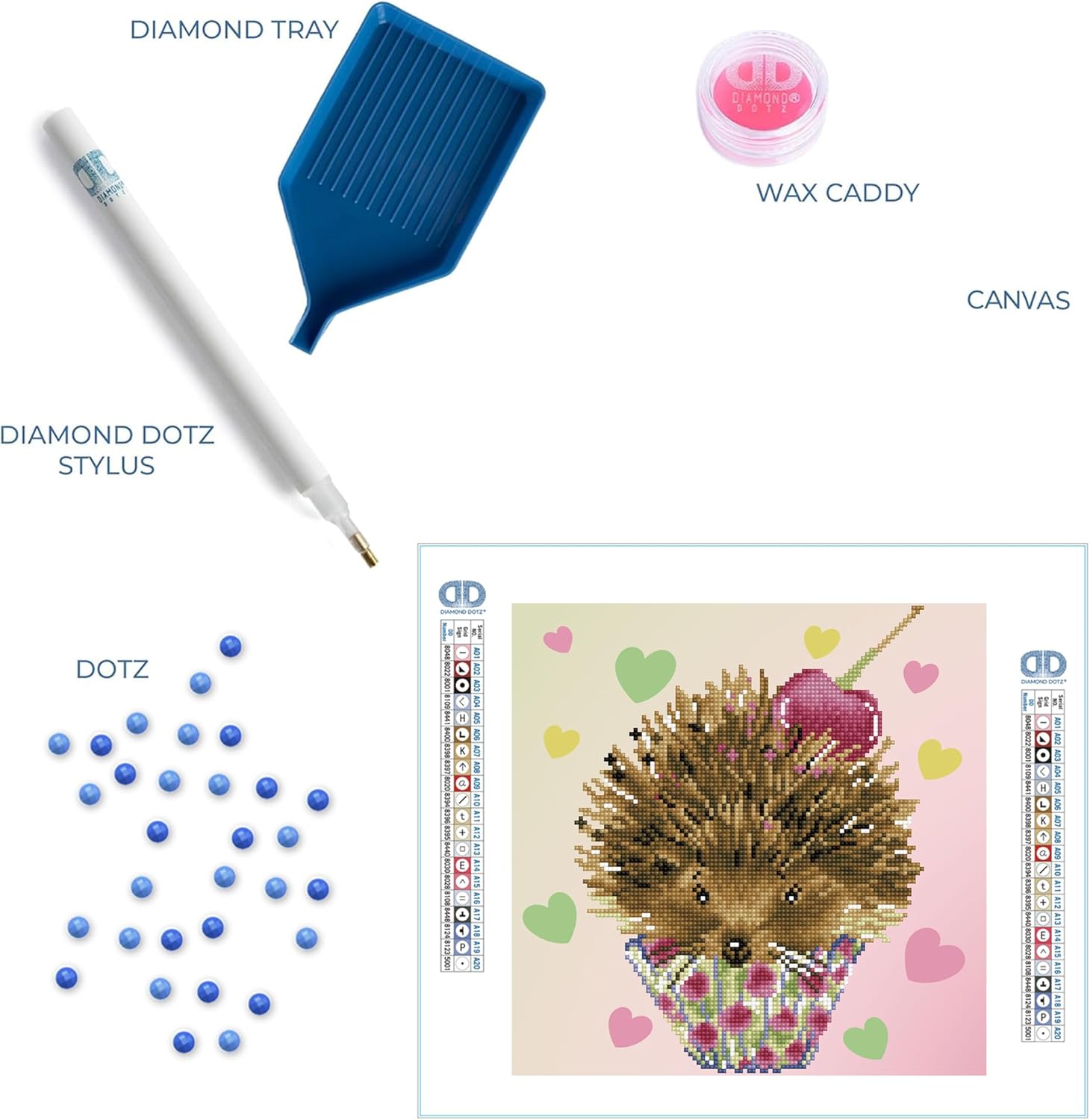 DIAMON DOT Lov Prickle Hedgeho Diamon Paintin Kit fo Adult Diamon Ar Kit Relaxin Creativ Craf Ki wit Dot Gem 12.6inchx12.6inch