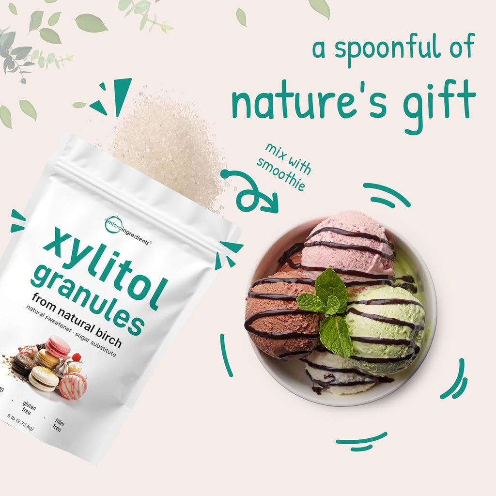 Xylito Sweetener Pounds Natura Sweetener 1: Suga Substitut an Lo Calorie Grea fo Bakin an Cooking N Afte Taste Ket Friendly
