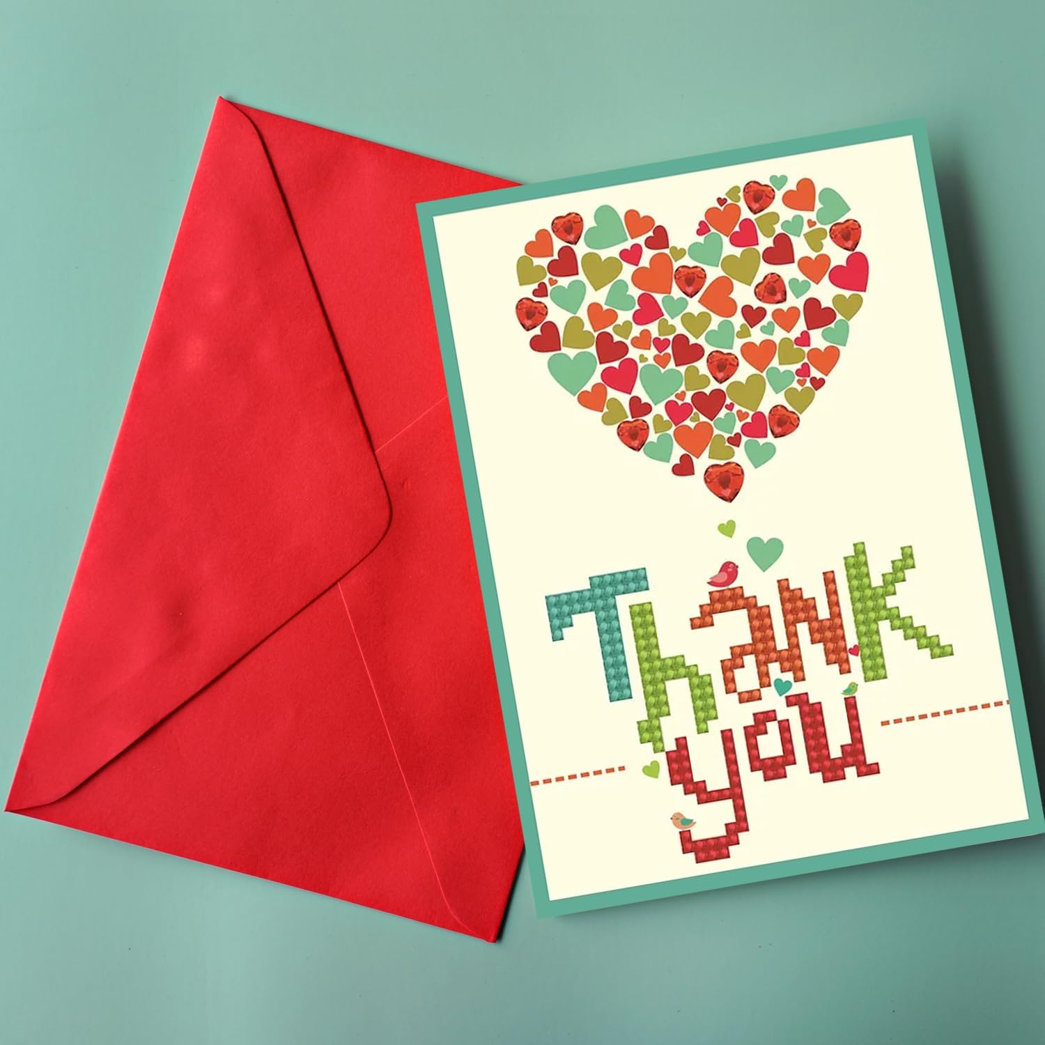 DIAMON DOT Than Yo Hear Diamon Ar Cards Handmad Diamon Paintin Card Kit Handmad Greetin Card Kit fo Than Yo Note an Specia Occasions