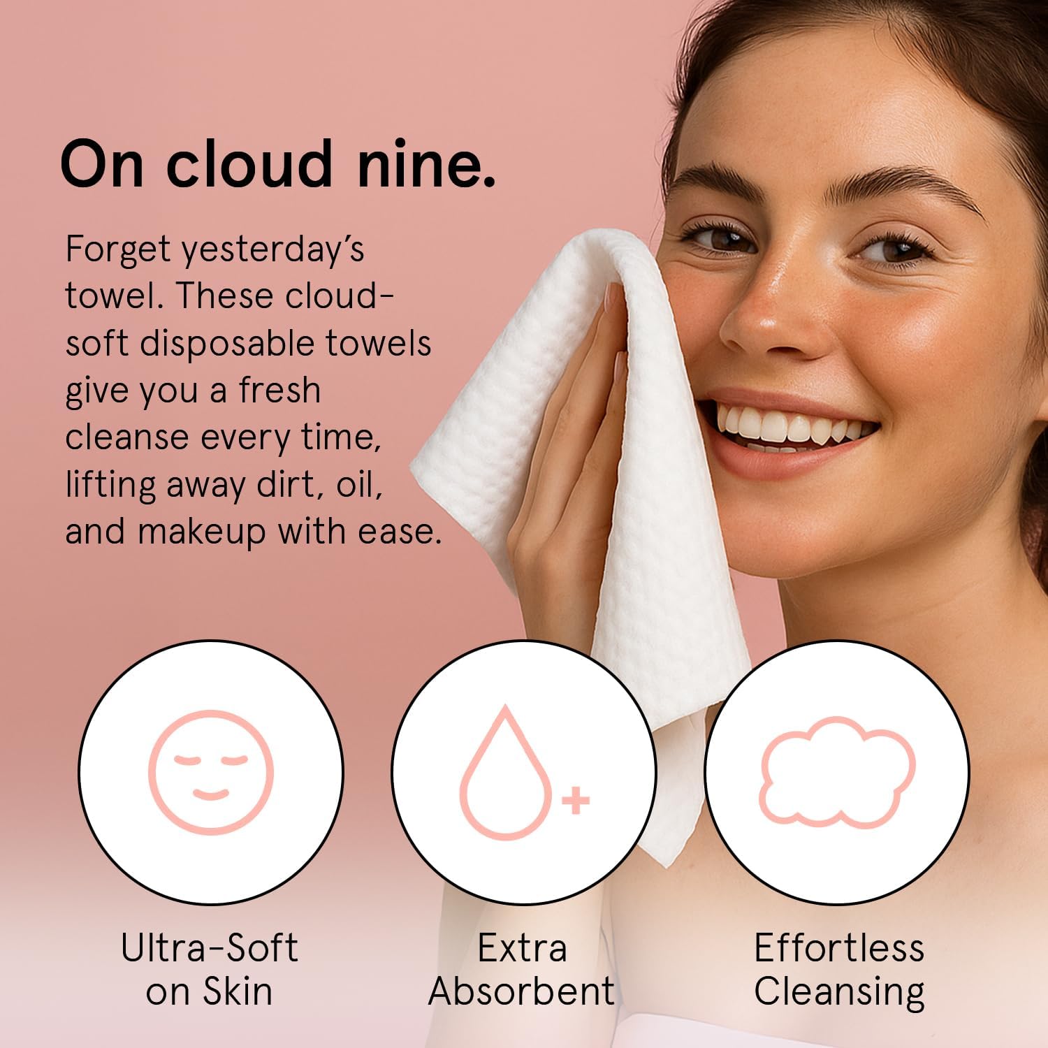 grac stell Disposabl Fac Towel Trave Essential Ultra-Sof Absorben Fac Wipe Towelette X Facia Towel fo Cleansin Makeu Remova Lint-Fre Facia Tissu Vega (6 Count)