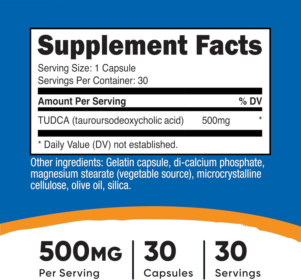 Nutricos Tudc 500mg 3 Capsule (Tauroursodeoxycholi Acid Premiu Quality Glute Free