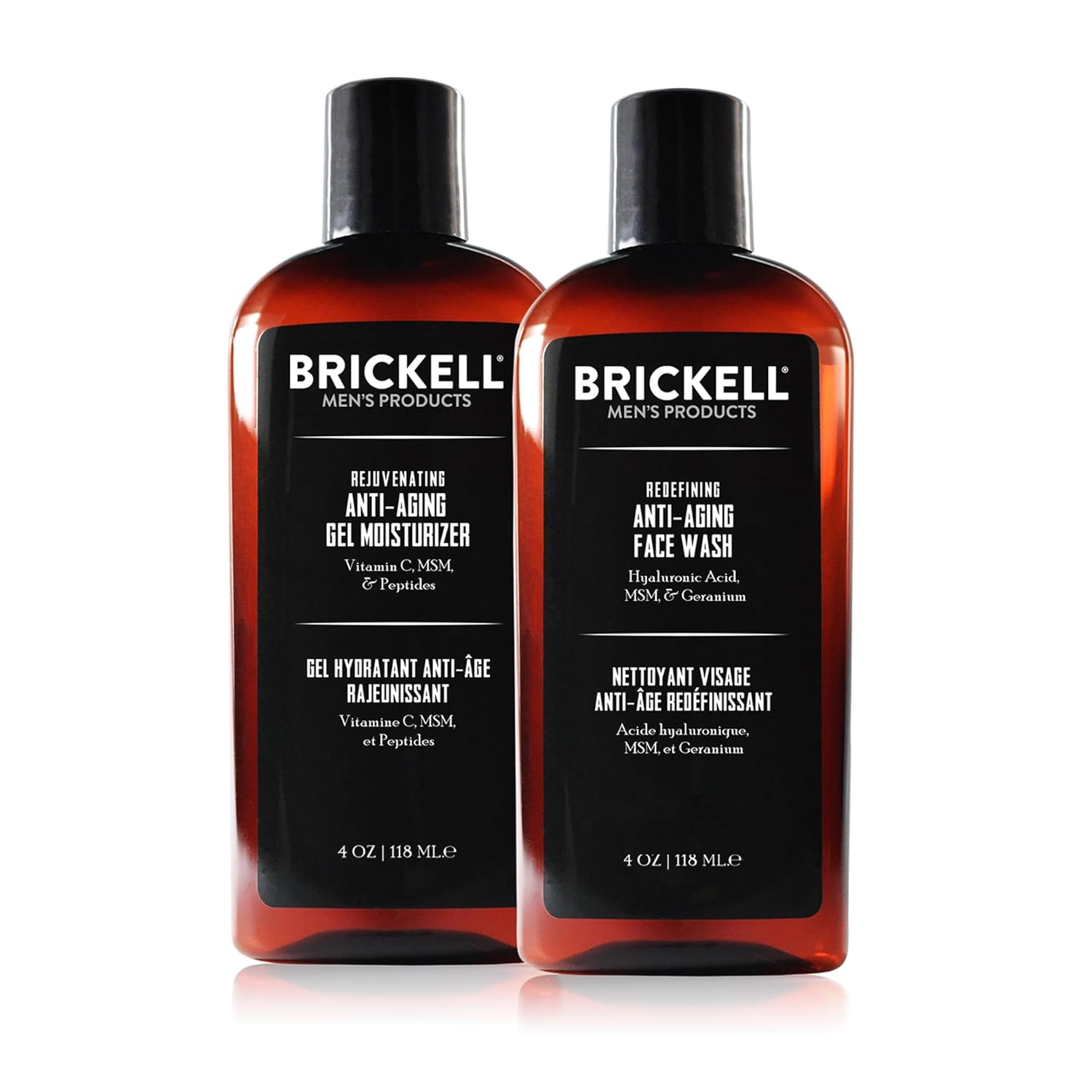 Brickel Men' Product Enhancin Ge Anti-Agin Routine Ge Facia Cleanse an Fac Moisturizer Men' Ski Car Gif Set