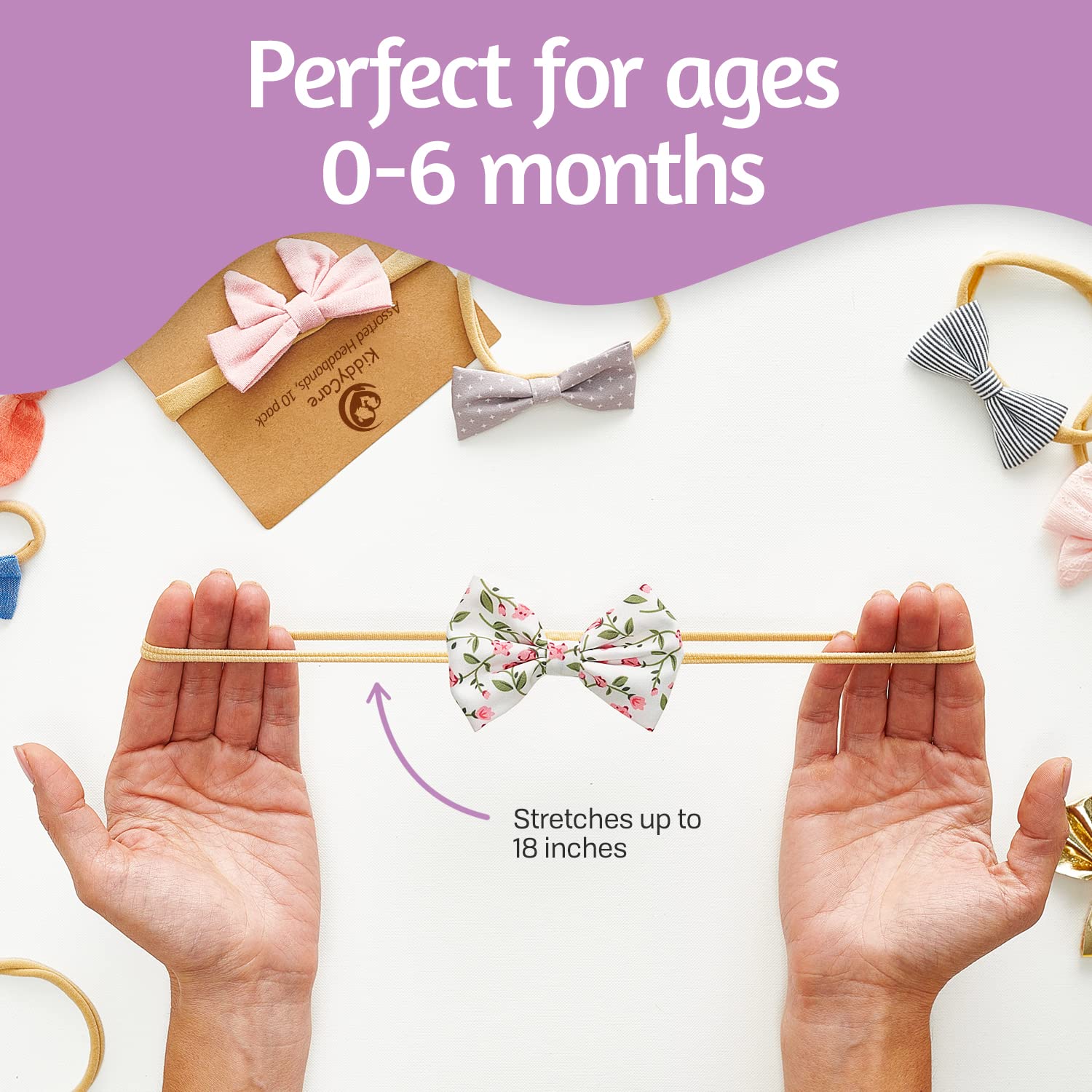KiddyCar Bab Hai Accessorie Elasti Headbands Bows an Lazo Par Bebe 1 Piec Assortmen fo Newborn an Girls