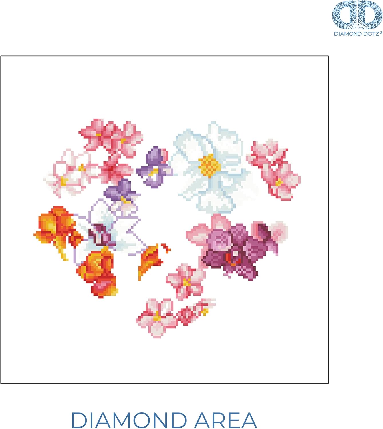 DIAMON DOT Flowe Hear Flora Diamon Paintin Kit fo Adult Diamon Ar Kit Relaxin Creativ Craf Ki wit Dot Gem 15inchx15inch